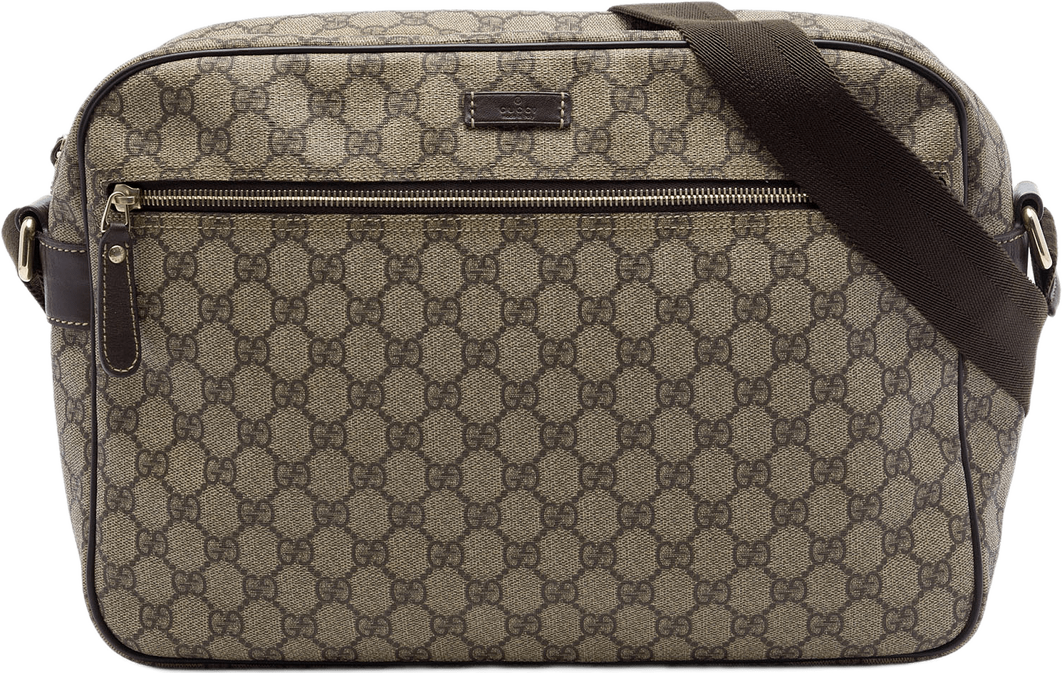 Gucci Gg Supreme Crossbody, från Luxclusif, i färgen beige.