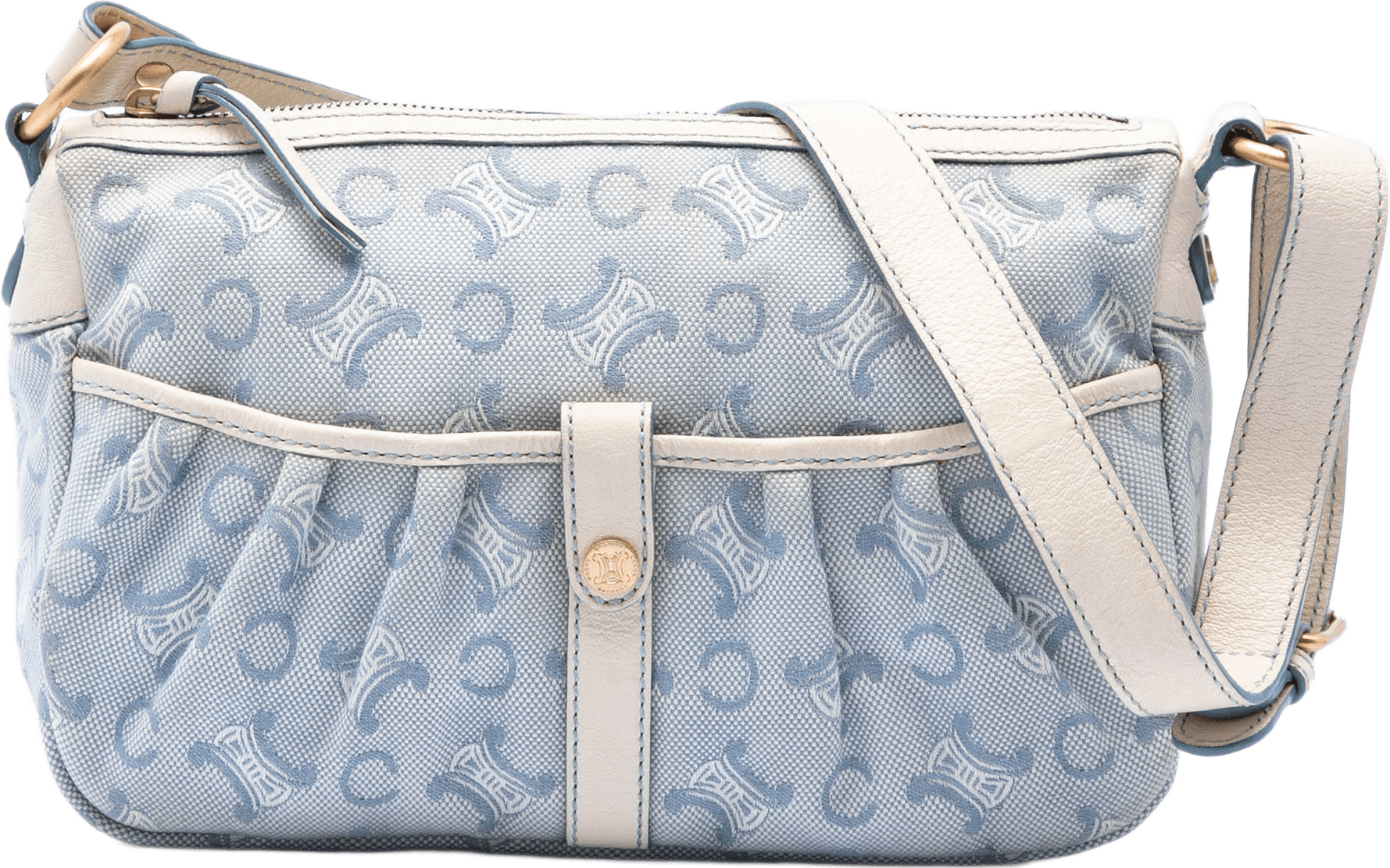 Celine C Macadam Canvas Crossbody, från Luxclusif, i färgen blå.