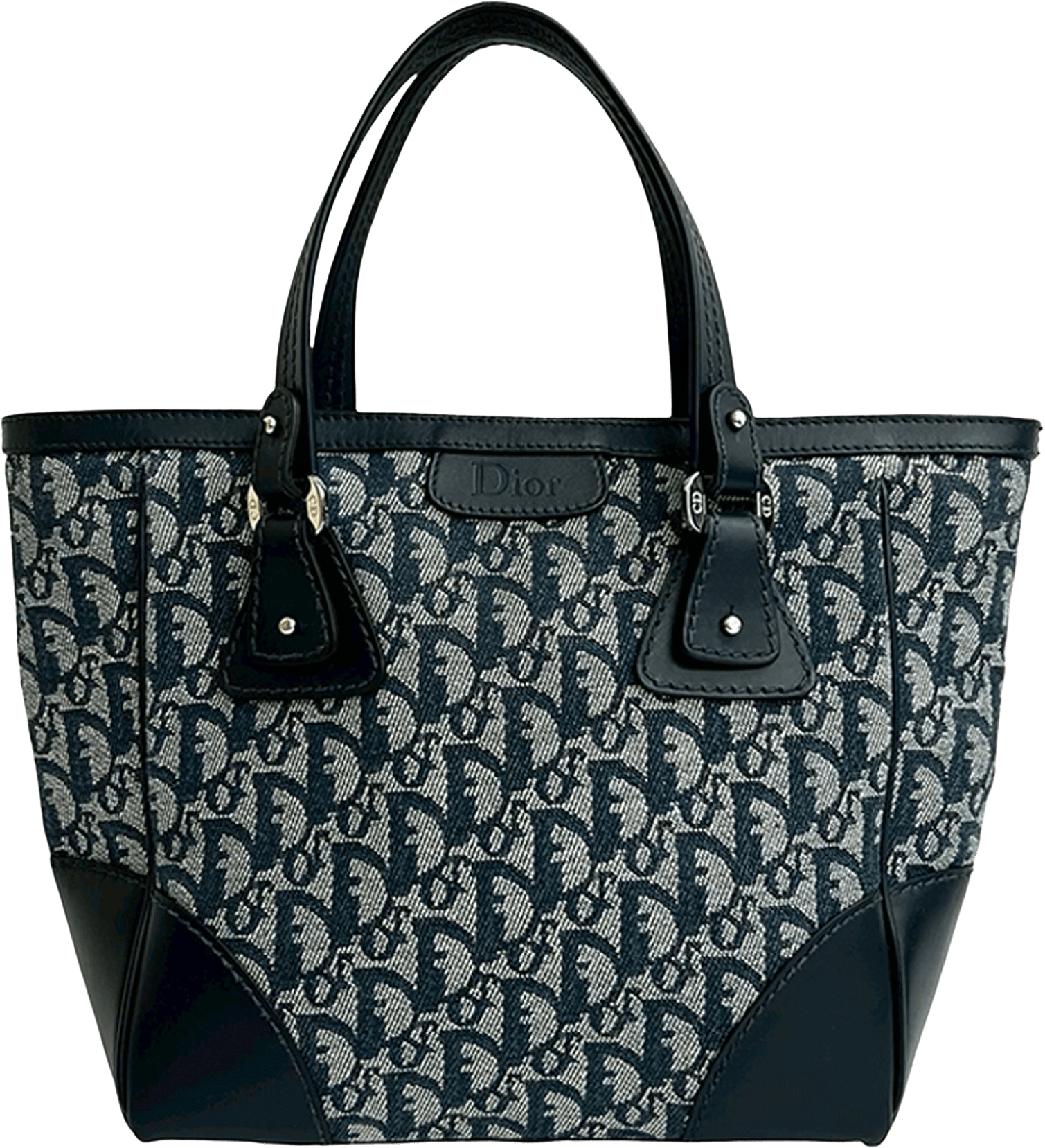 Dior Diorissimo Trotter Canvas Zip Tote, från Luxclusif, i färgen navy.