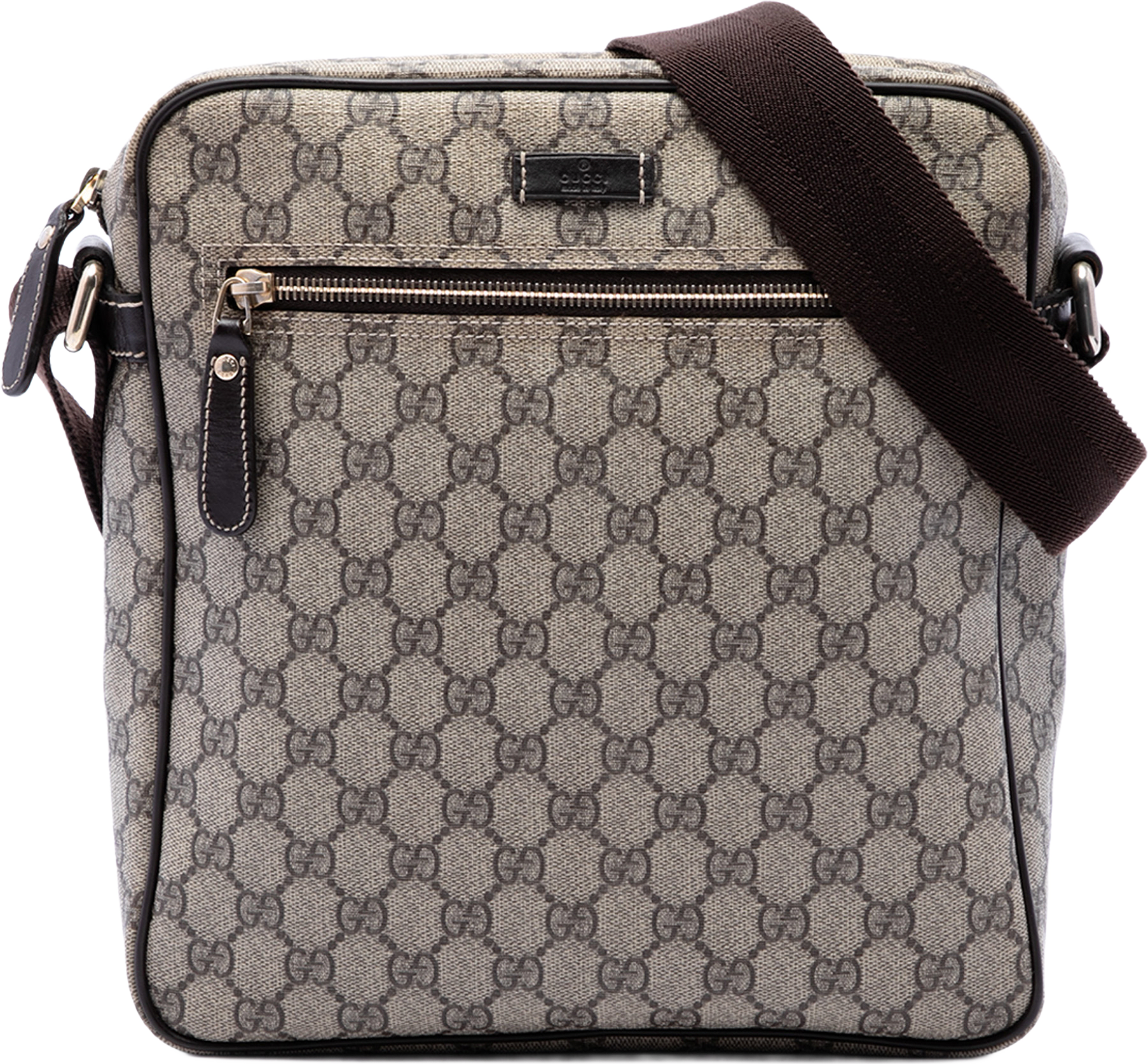 Gucci Gg Supreme Crossbody, från Luxclusif, i färgen beige.