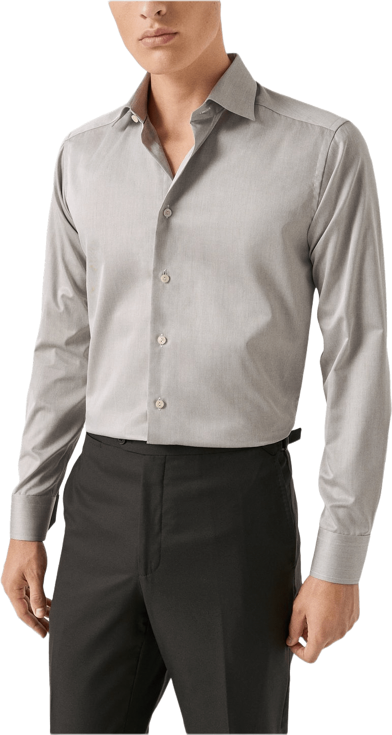 Signature Twill-skjorta Slim Fit, från Eton, i färgen brown.