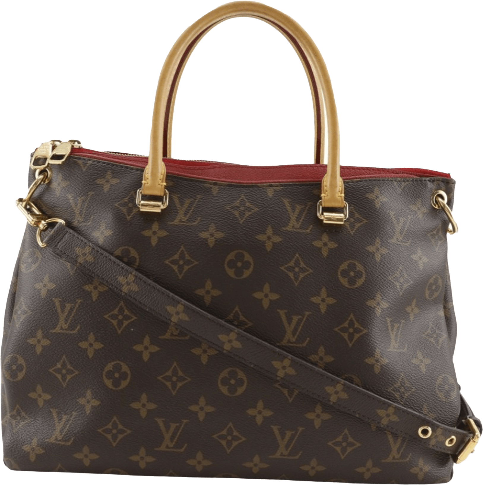 Louis Vuitton Monogram Pallas Mm, från Luxclusif, i färgen brown.