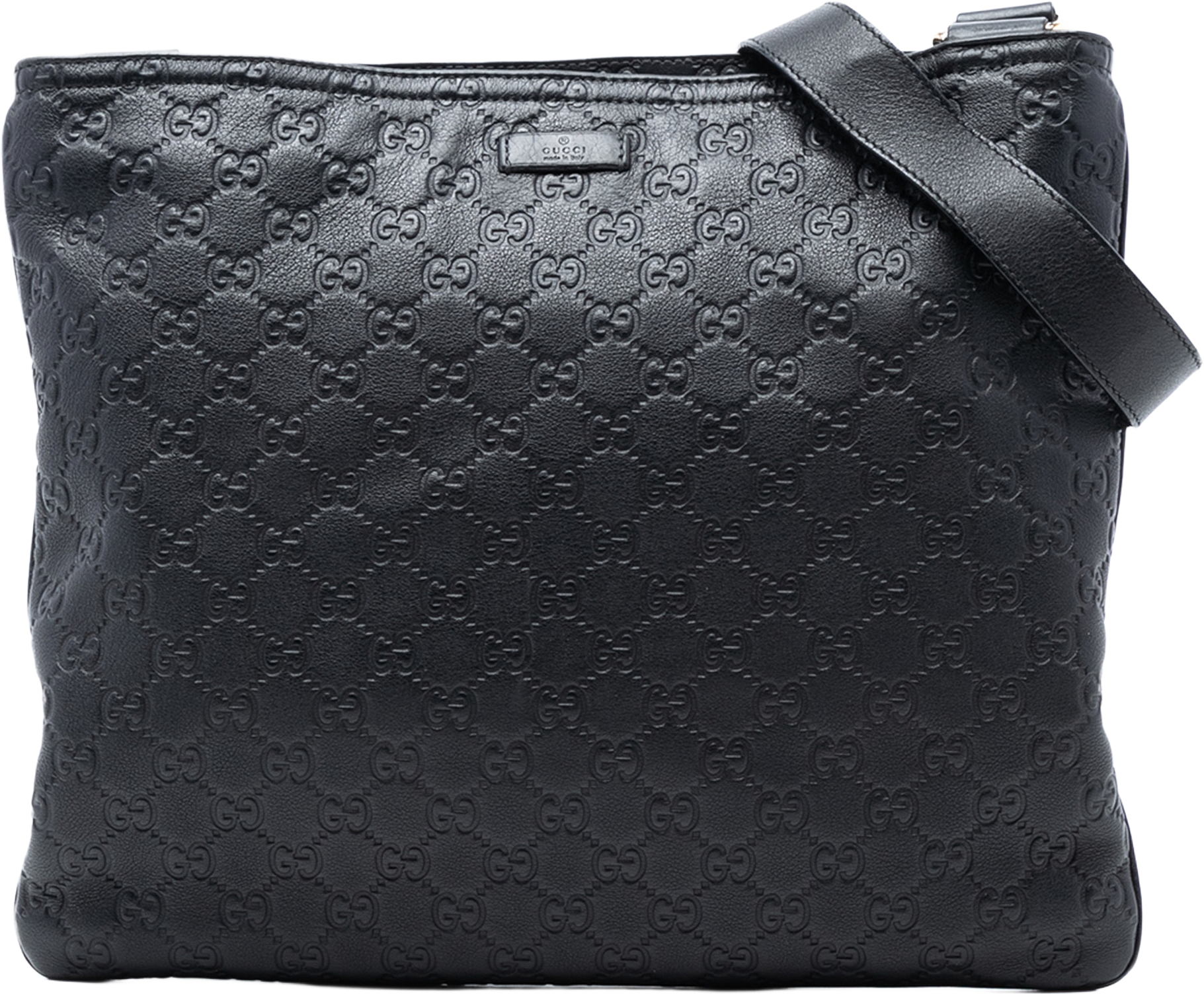 Gucci Guccissima Crossbody, från Luxclusif, i färgen black.