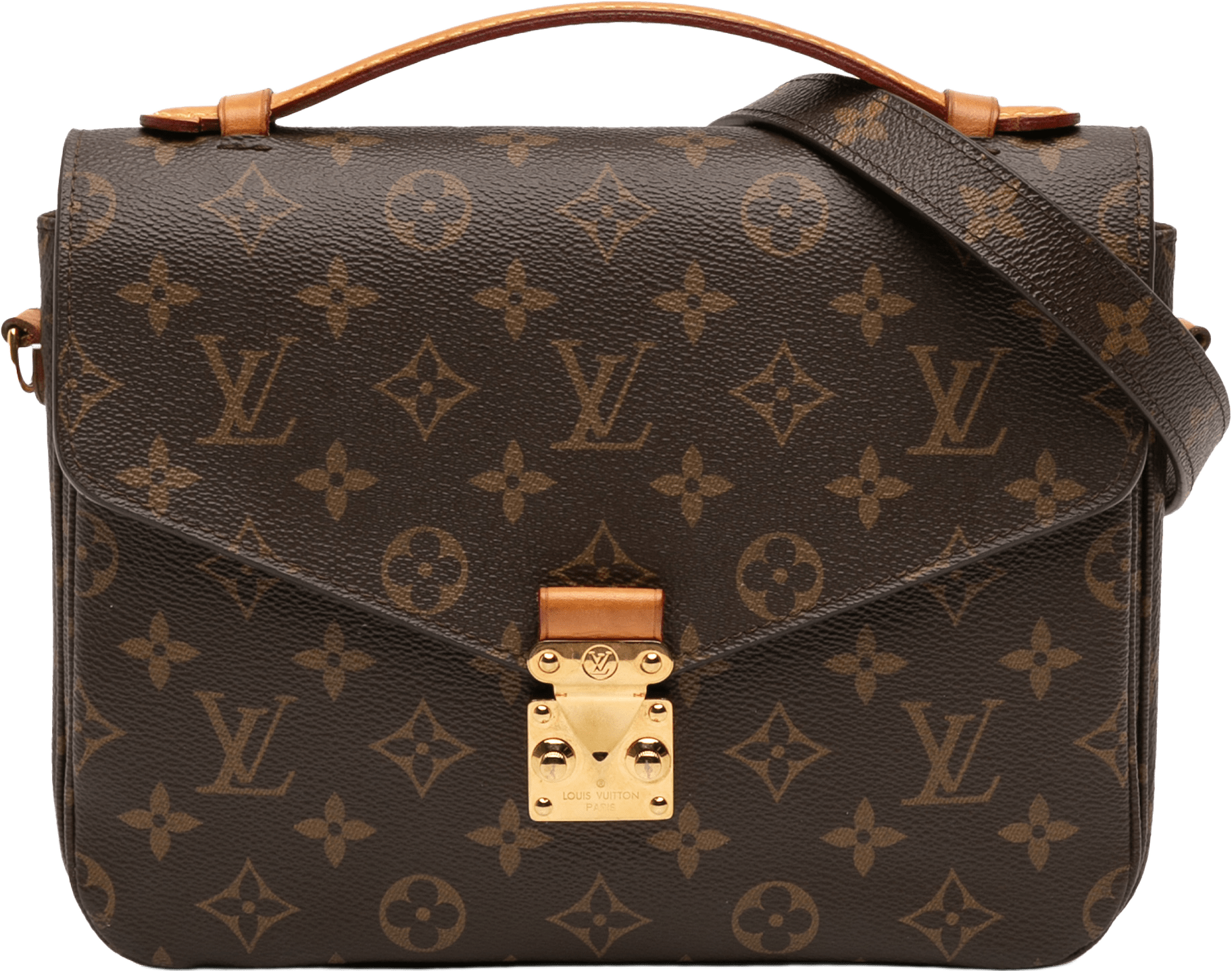 Louis Vuitton Monogram Pochette Metis, från Luxclusif, i färgen brown.