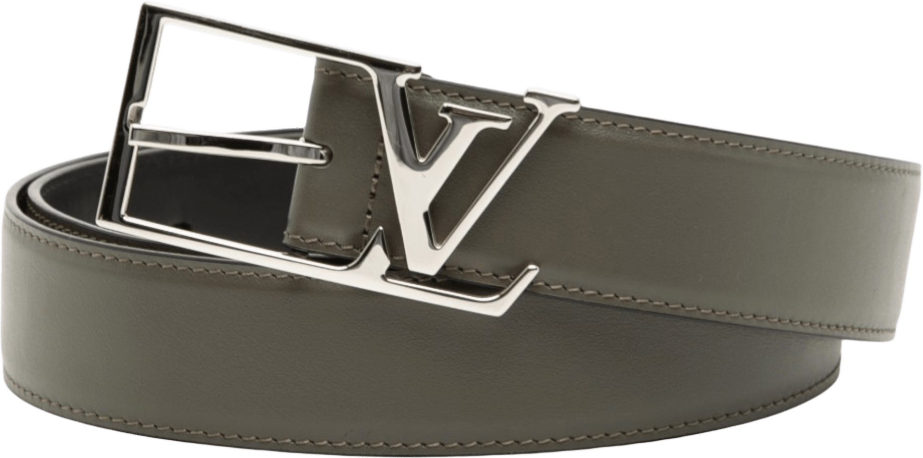 Louis Vuitton Leather Lv Initiales Skyline Belt, från Luxclusif, i färgen taupe.