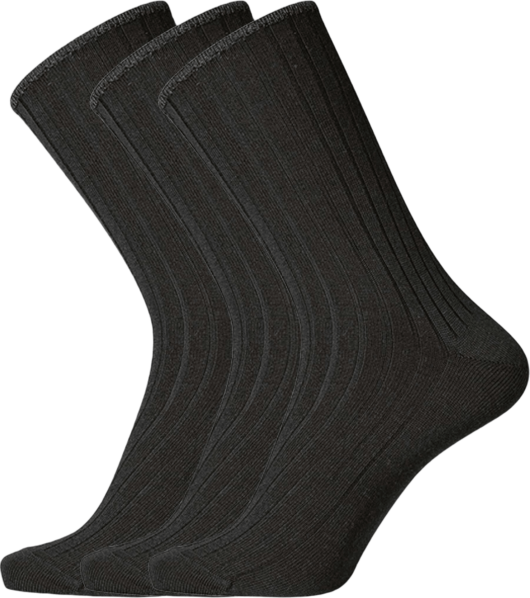 3-pack "no Elastic" Strumpor | Ull | Grå, från Dovre, i färgen black.