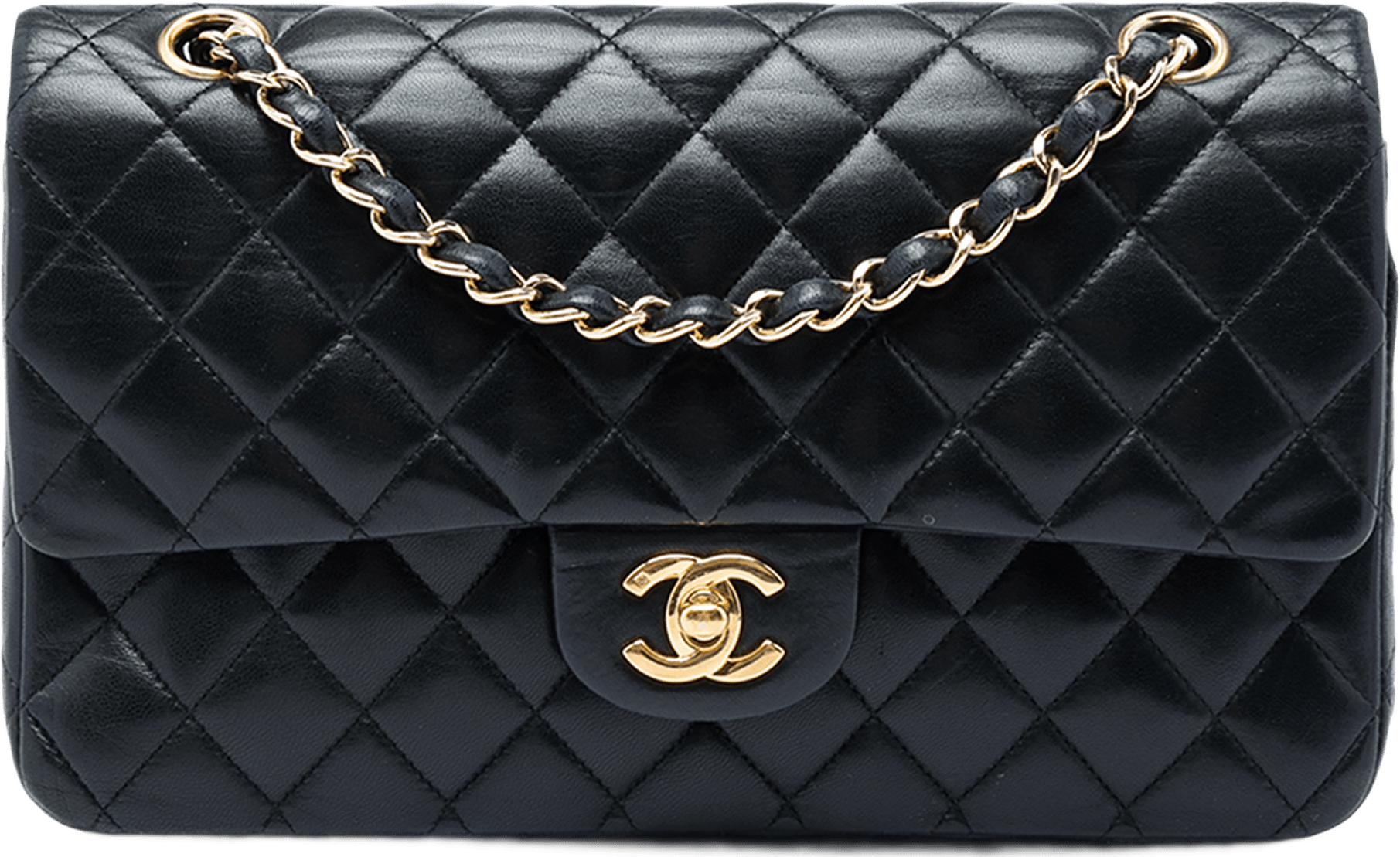 Chanel Medium Classic Lambskin Double Flap, från Luxclusif, i färgen svart.