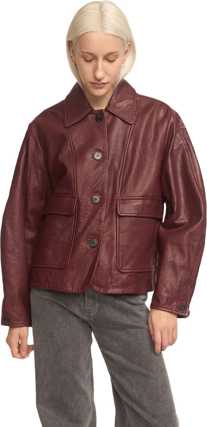 Srjuno Leather Jacket - Deep Mahogany
