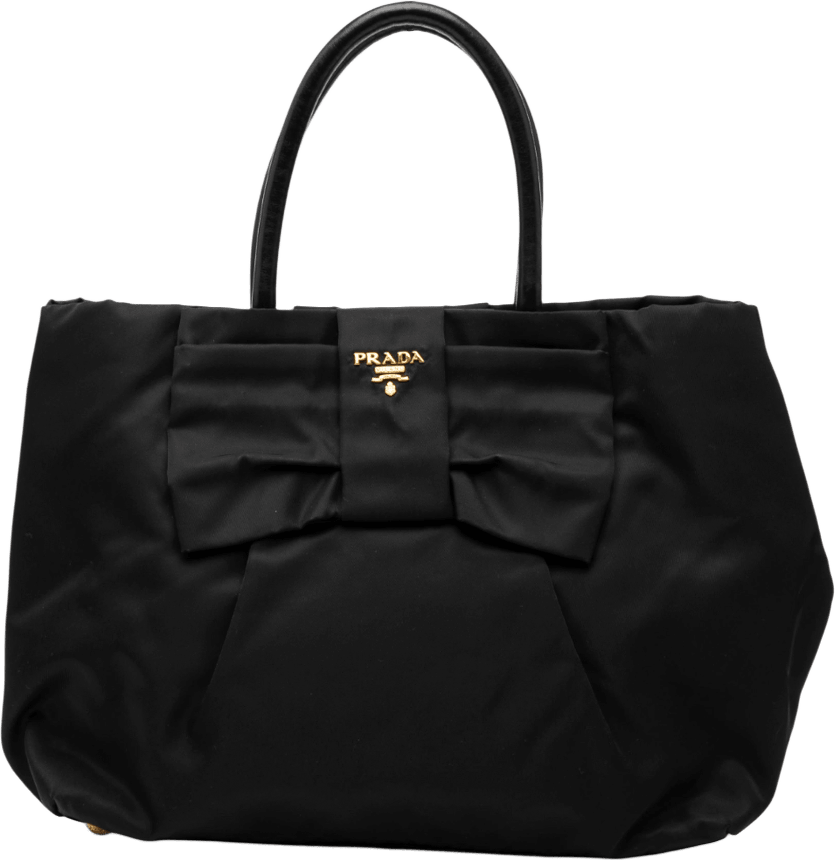 Prada Tessuto Fiocco Bow Tote, från Luxclusif, i färgen black.