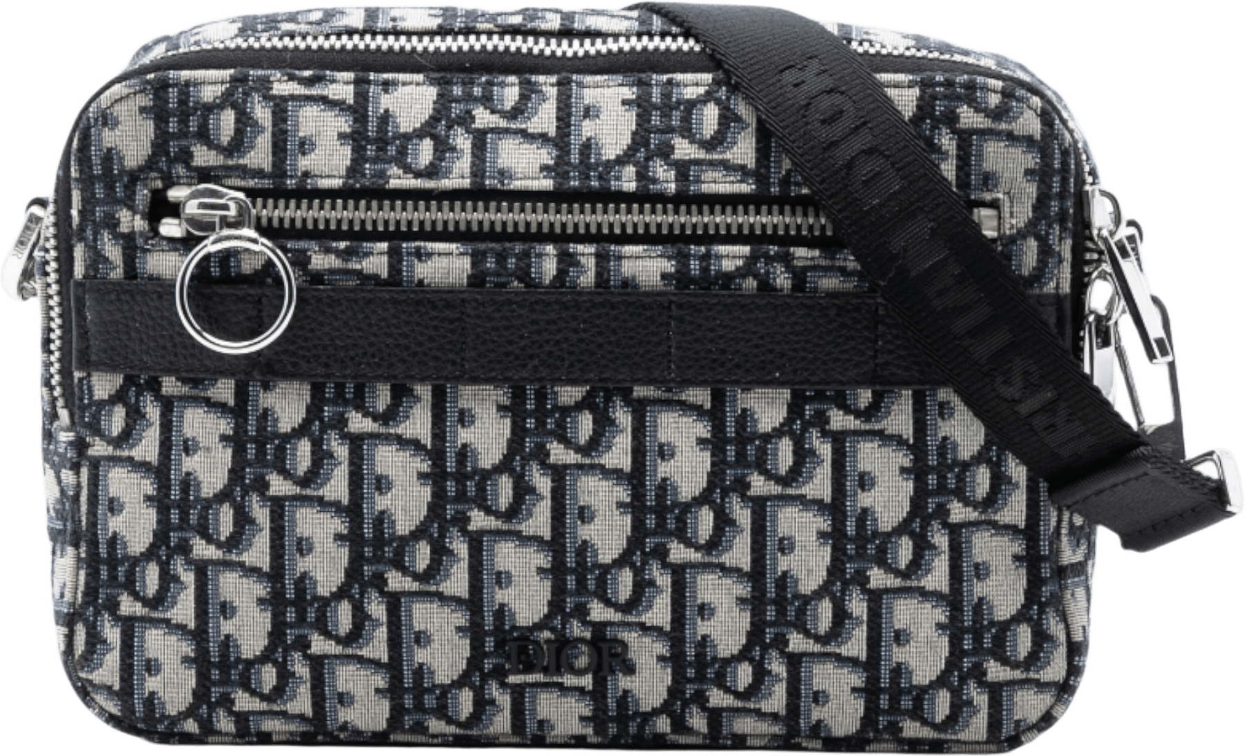 Dior Oblique Canvas Safari Crossbody, från Luxclusif, i färgen navy.