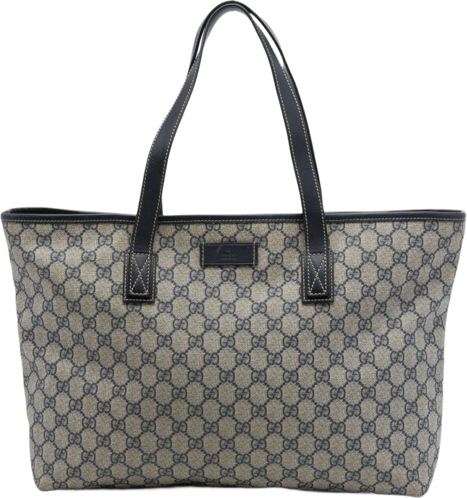 Gucci Medium Gg Supreme Tote, från Luxclusif, i färgen beige.