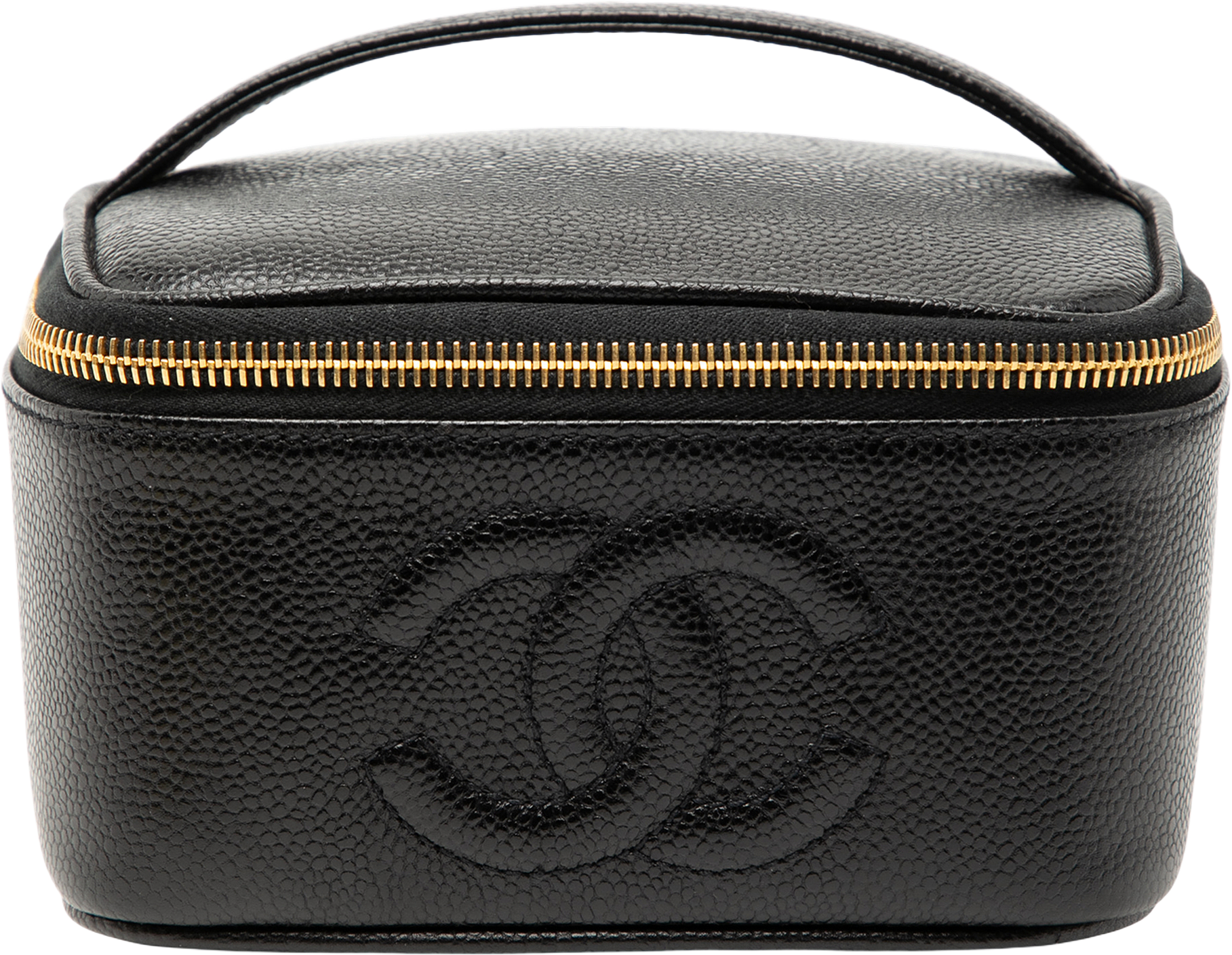 Chanel Cc Caviar Vanity Case, från Luxclusif, i färgen black.