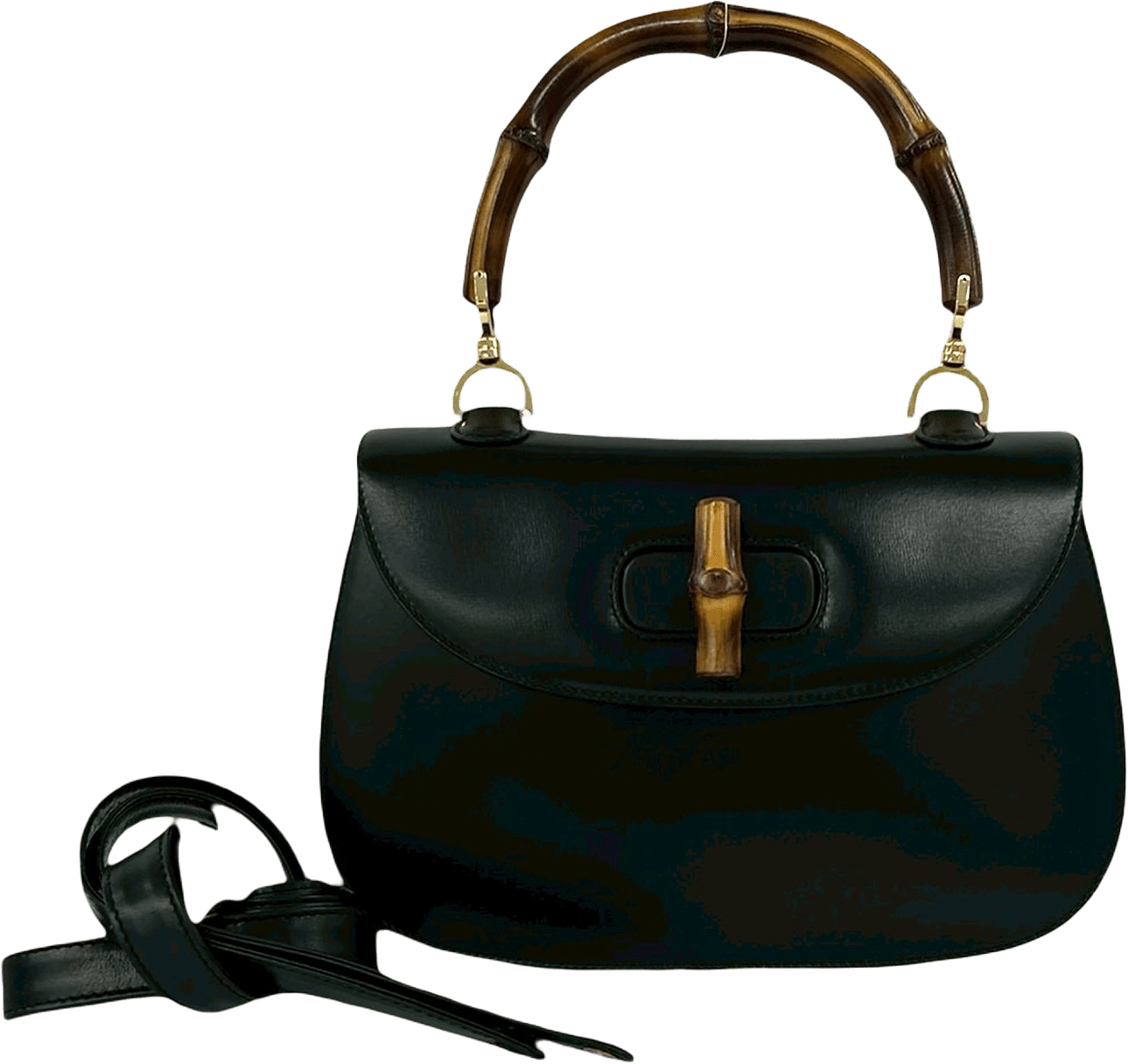 Gucci Calfskin Bamboo Night, från Luxclusif, i färgen black.