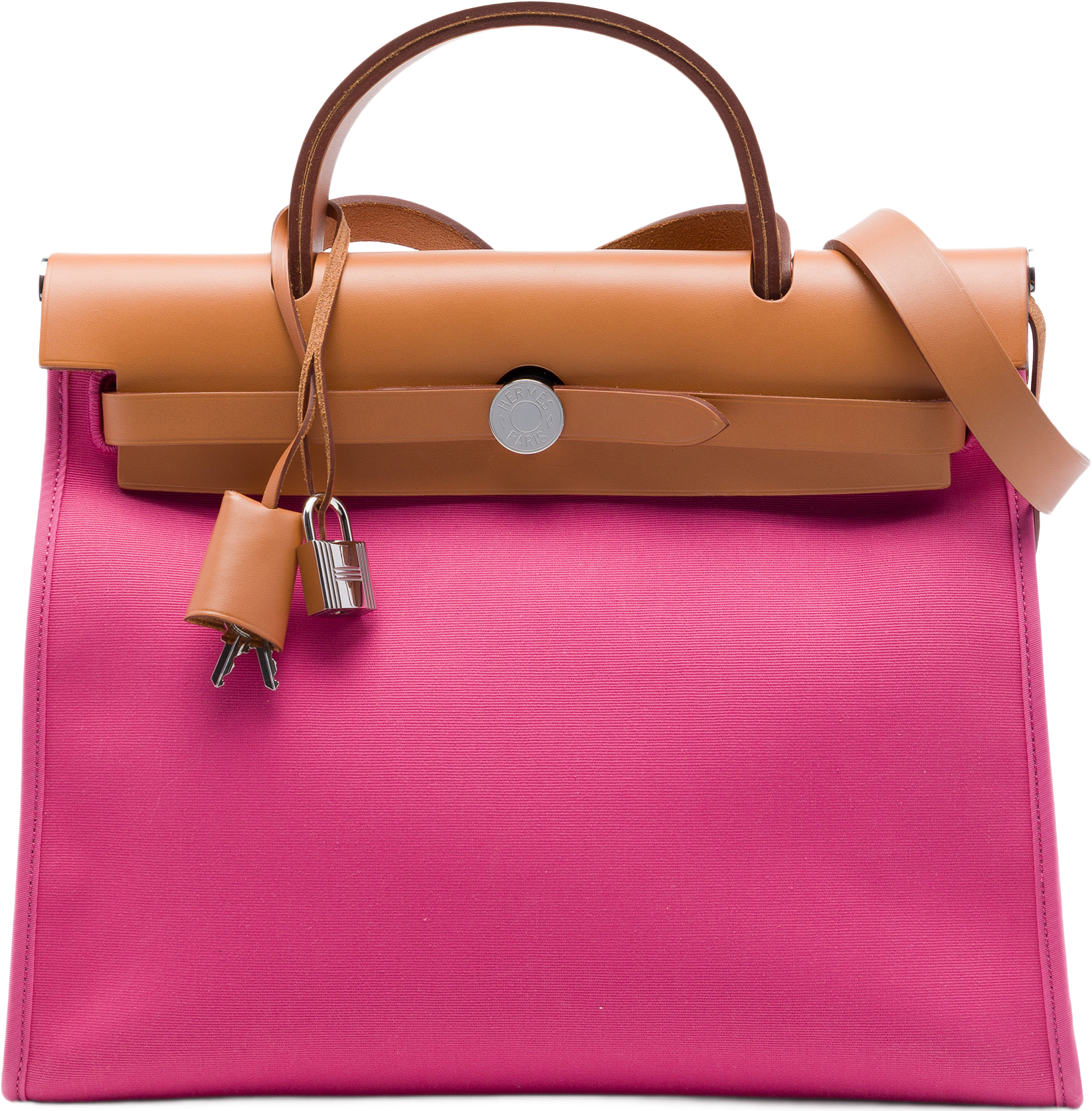 Hermès Toile Herbag Zip 31, från Luxclusif, i färgen rosa.