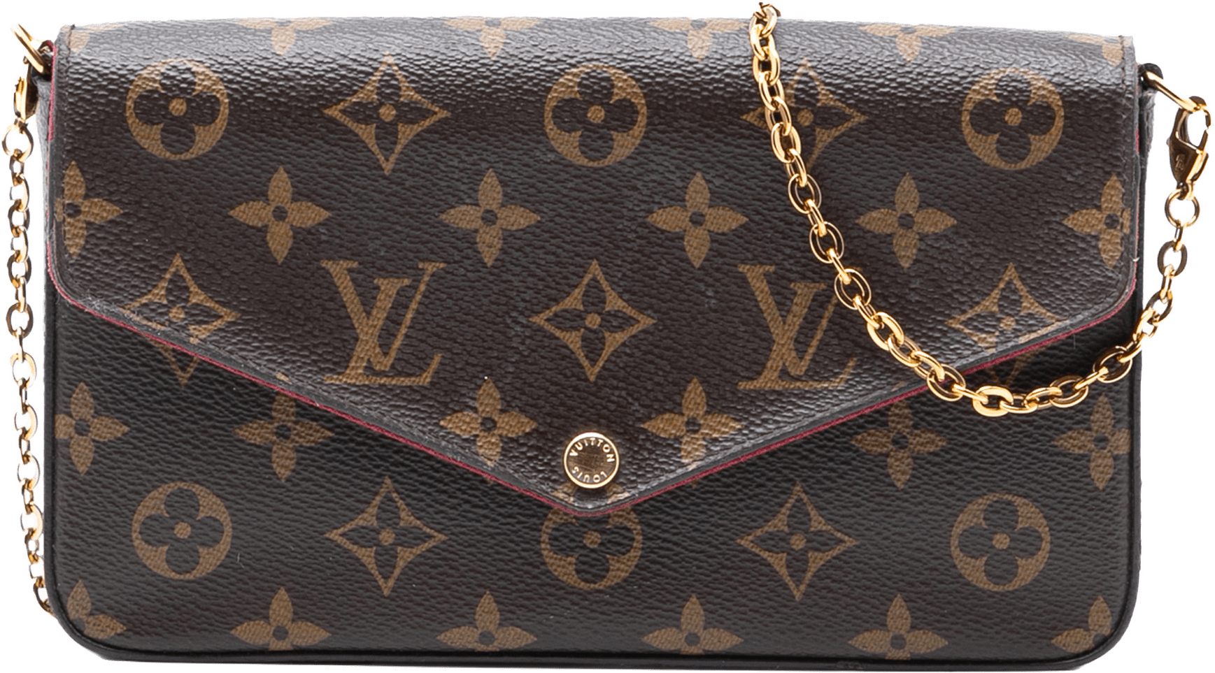 Louis Vuitton Monogram Pochette Felicie, från Luxclusif, i färgen brown.