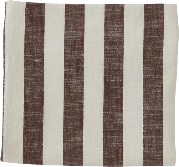 Striped Tablecloth - 200x140 Cm, från OYOY Living, i färgen choko.