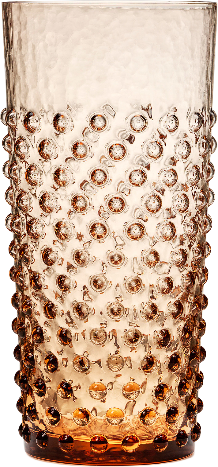 Cecilia Dricksglas Höga, 2-pack, från In Flore, i färgen brown.