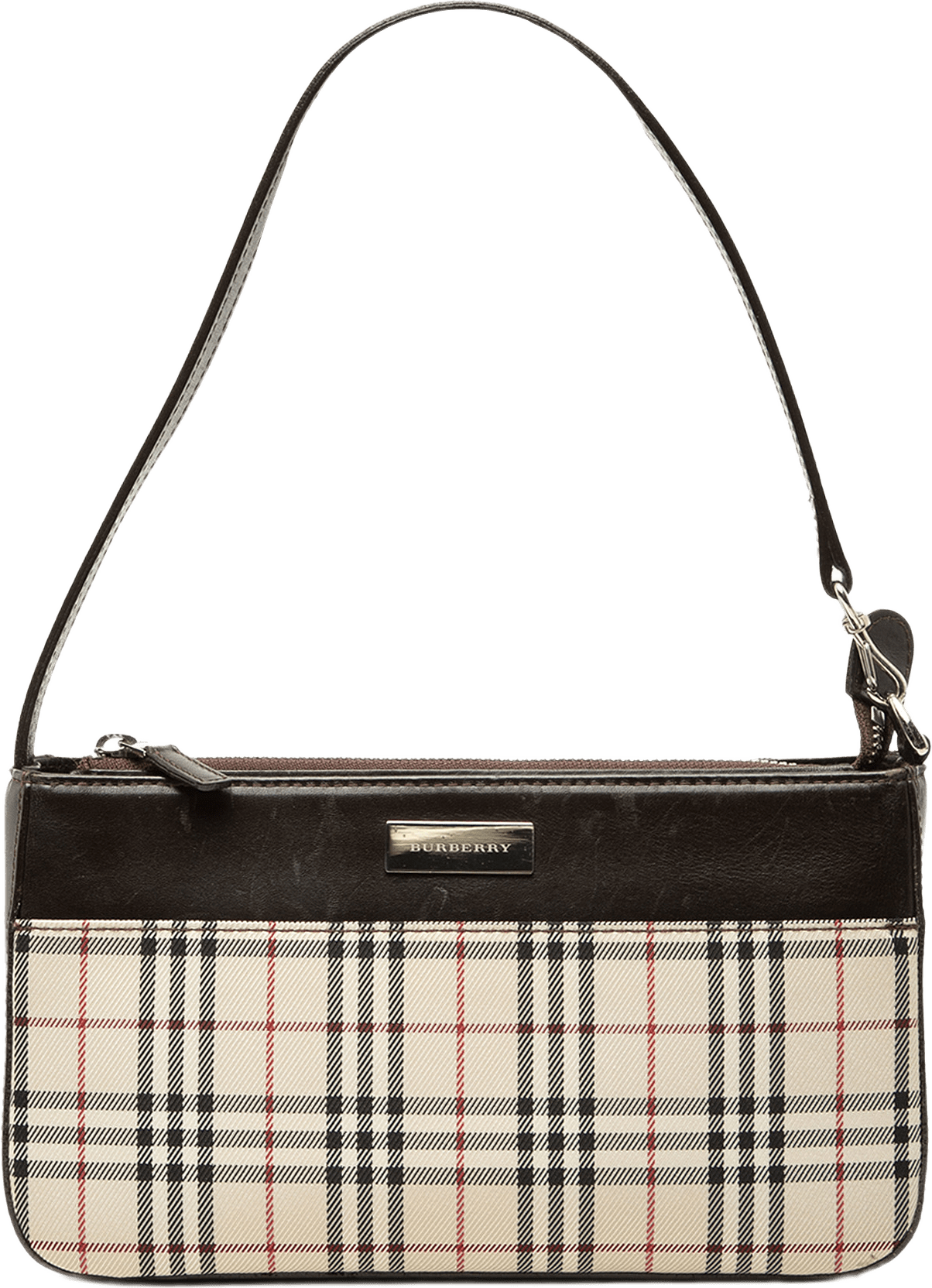Burberry House Check Canvas Shoulder Bag, från Luxclusif, i färgen beige.