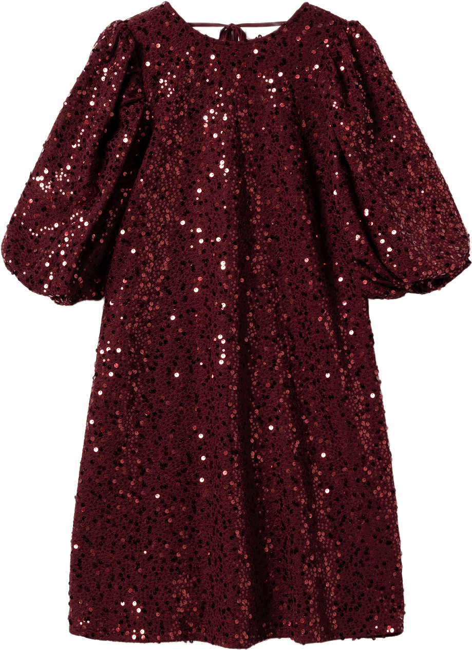 Pastis Short Dress - Winetasting, från Noella, i färgen winetasting.