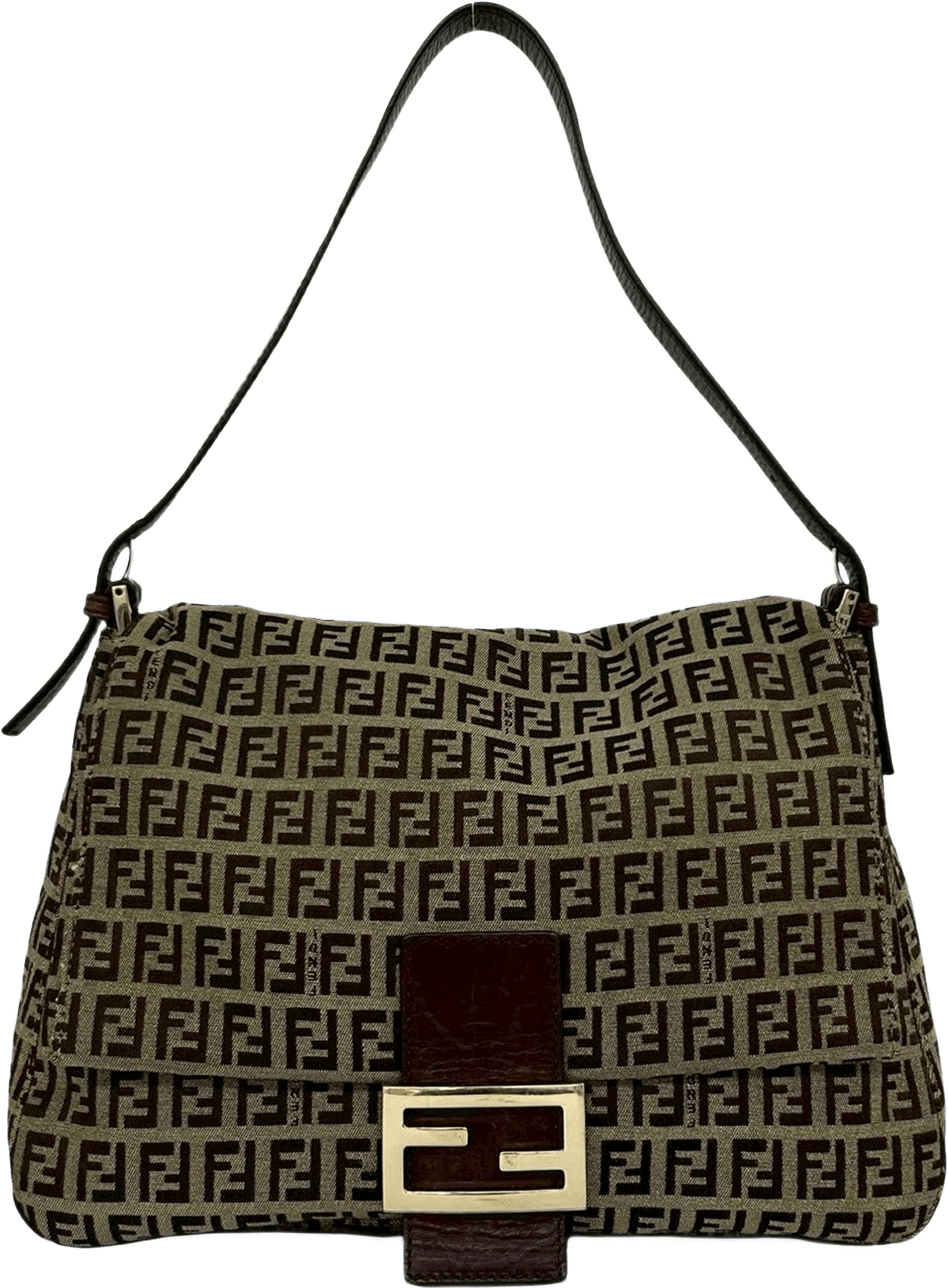 Fendi Zucchino Canvas Mamma Forever, från Luxclusif, i färgen light brown.