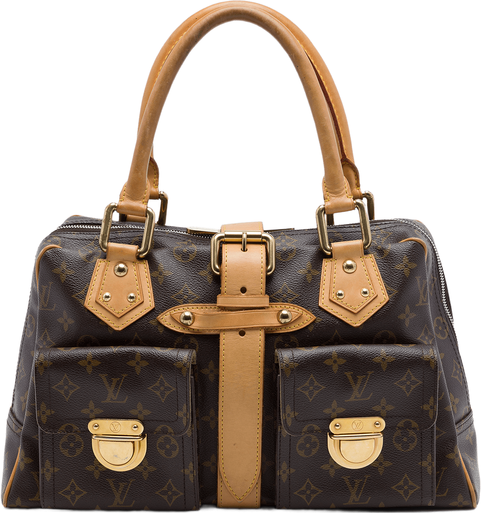 Louis Vuitton Monogram Manhattan Gm, från Luxclusif, i färgen brun.