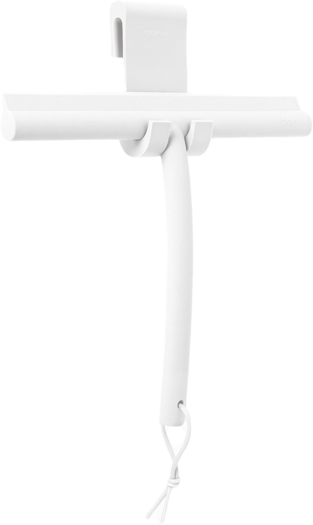 VIPO Duschskrapa med krok, från Blomus, i färgen white.
