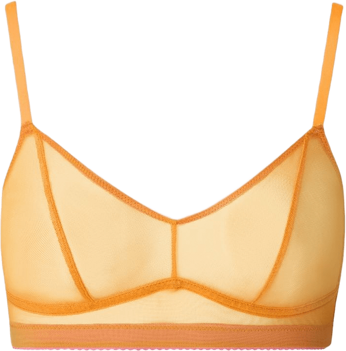 Mesh Balconette, från Understatement, i färgen apricot/neon pink.