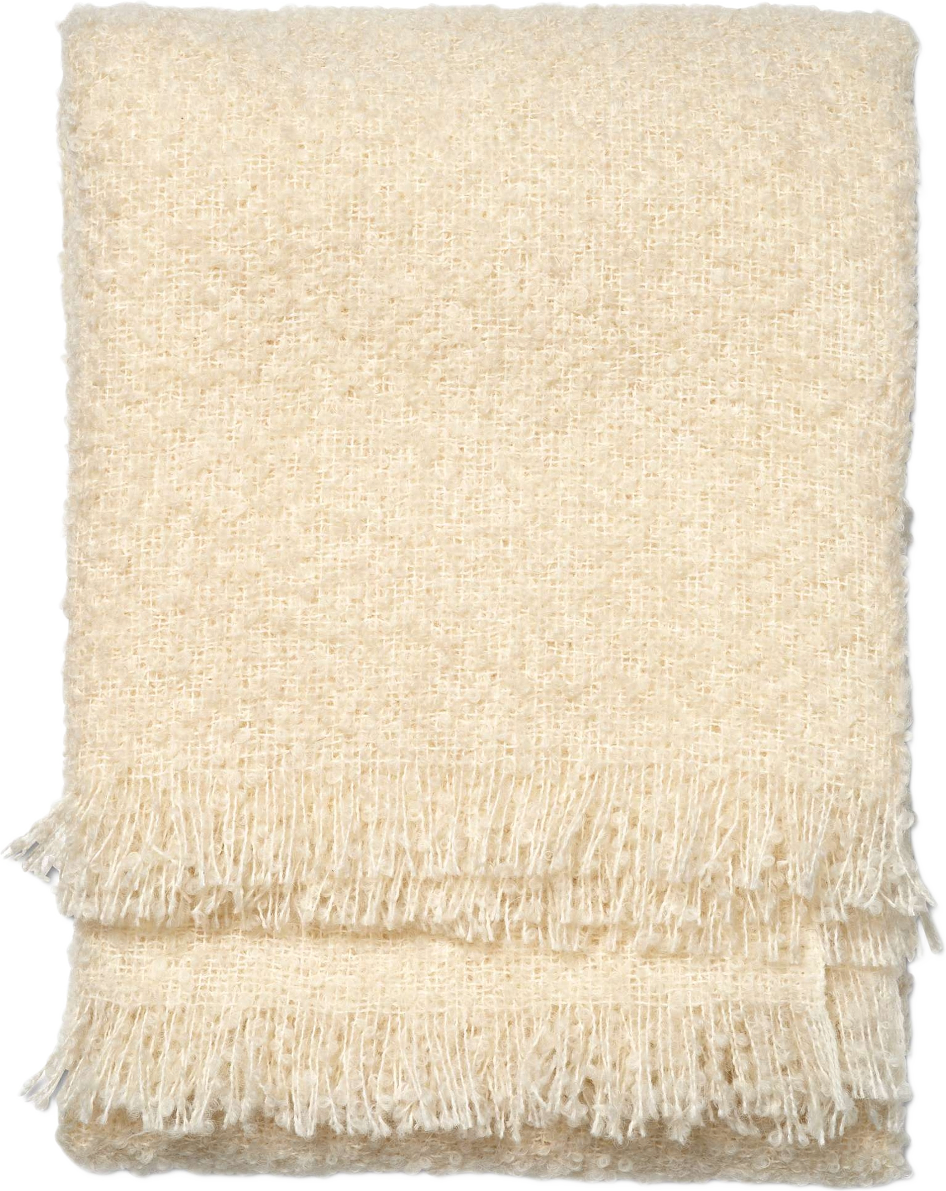 Pläd Boucle, från Classic Collection, i färgen creme.