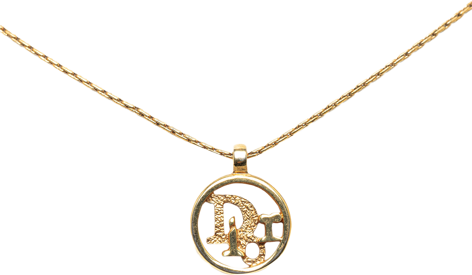 Dior Logo Pendant Necklace