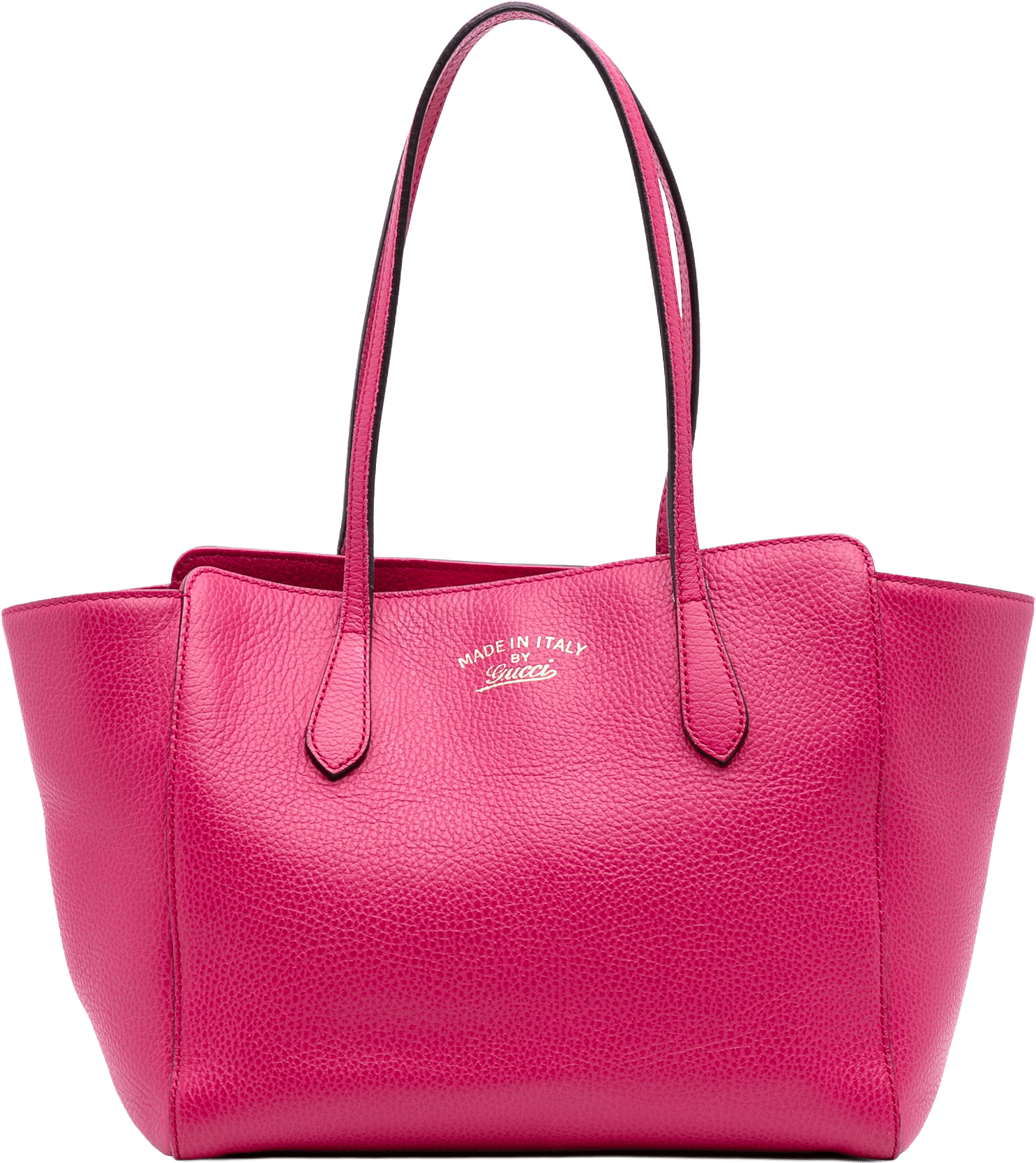 Gucci Medium Dollar Calfskin Swing Tote, från Luxclusif, i färgen dark pink.