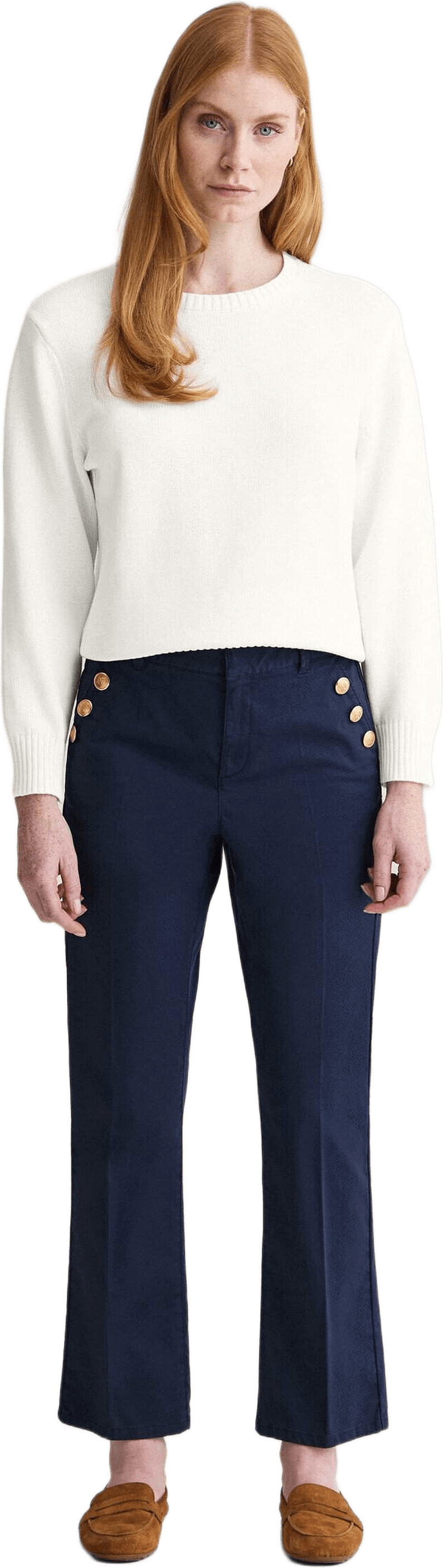 Cecilia Maritime Trousers, från Newhouse, i färgen marinblå.