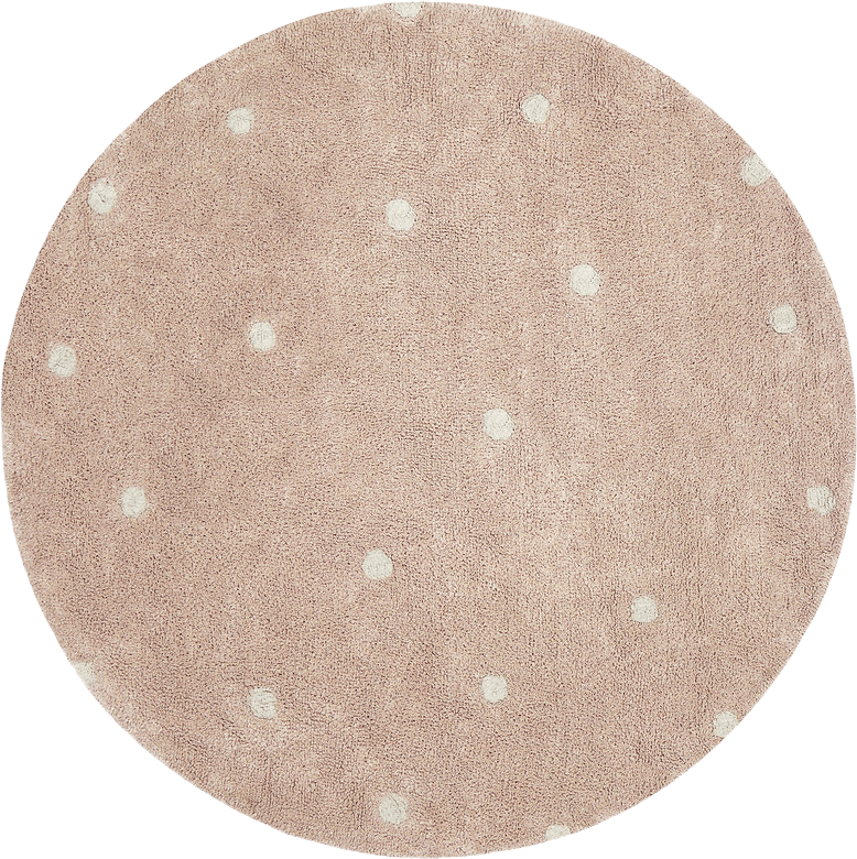 Tvättbar Matta Round Dot, från LORENA CANALS, i färgen Rosa.