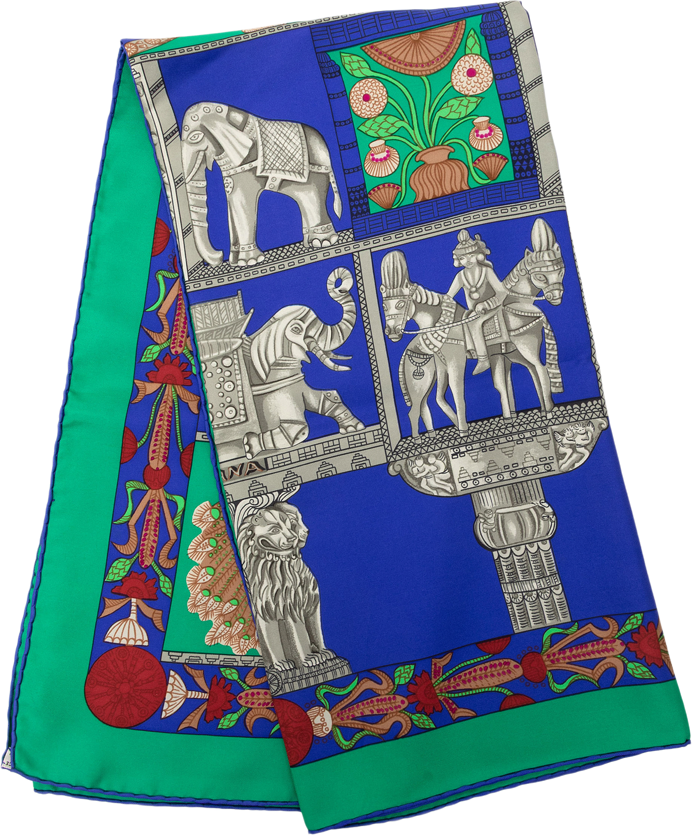 Hermès Torana Silk Scarf 90, från Luxclusif, i färgen blå.