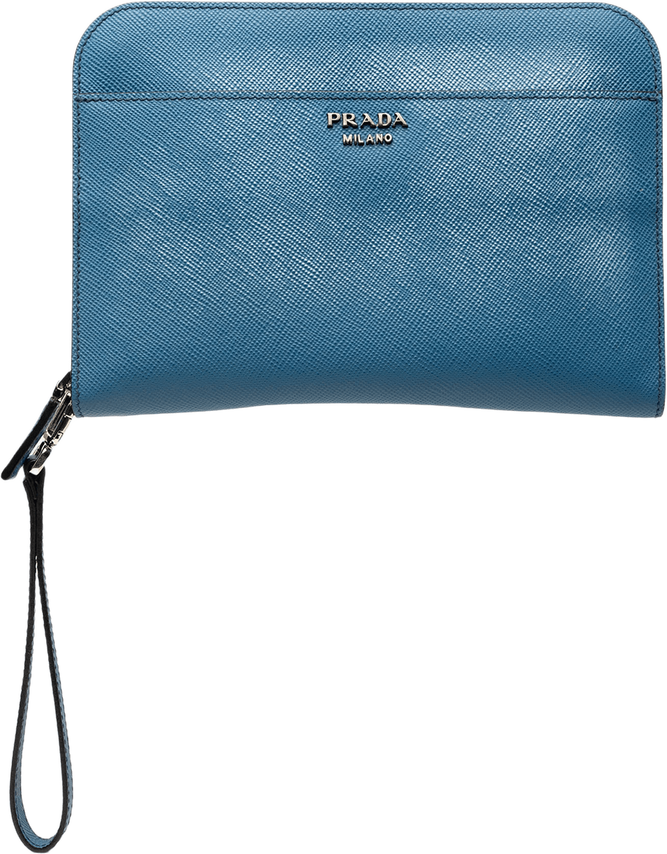 Prada Saffiano Clutch, från Luxclusif, i färgen blue.