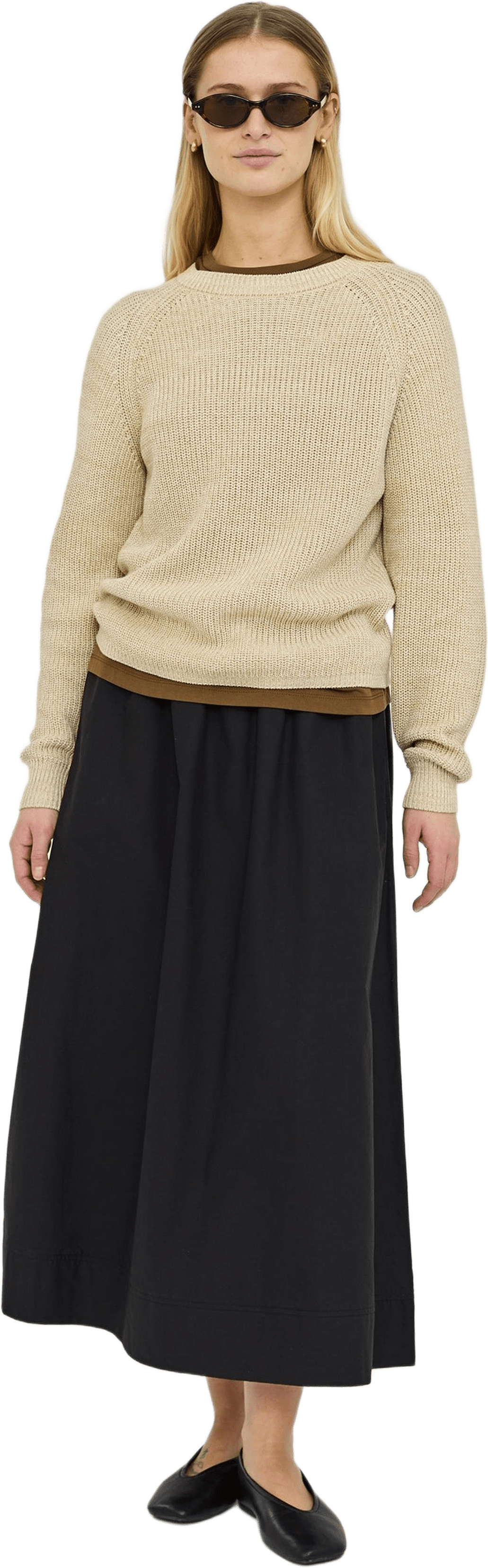 Srmarlee Midi Skirt - Black, från Soft Rebels, i färgen black.