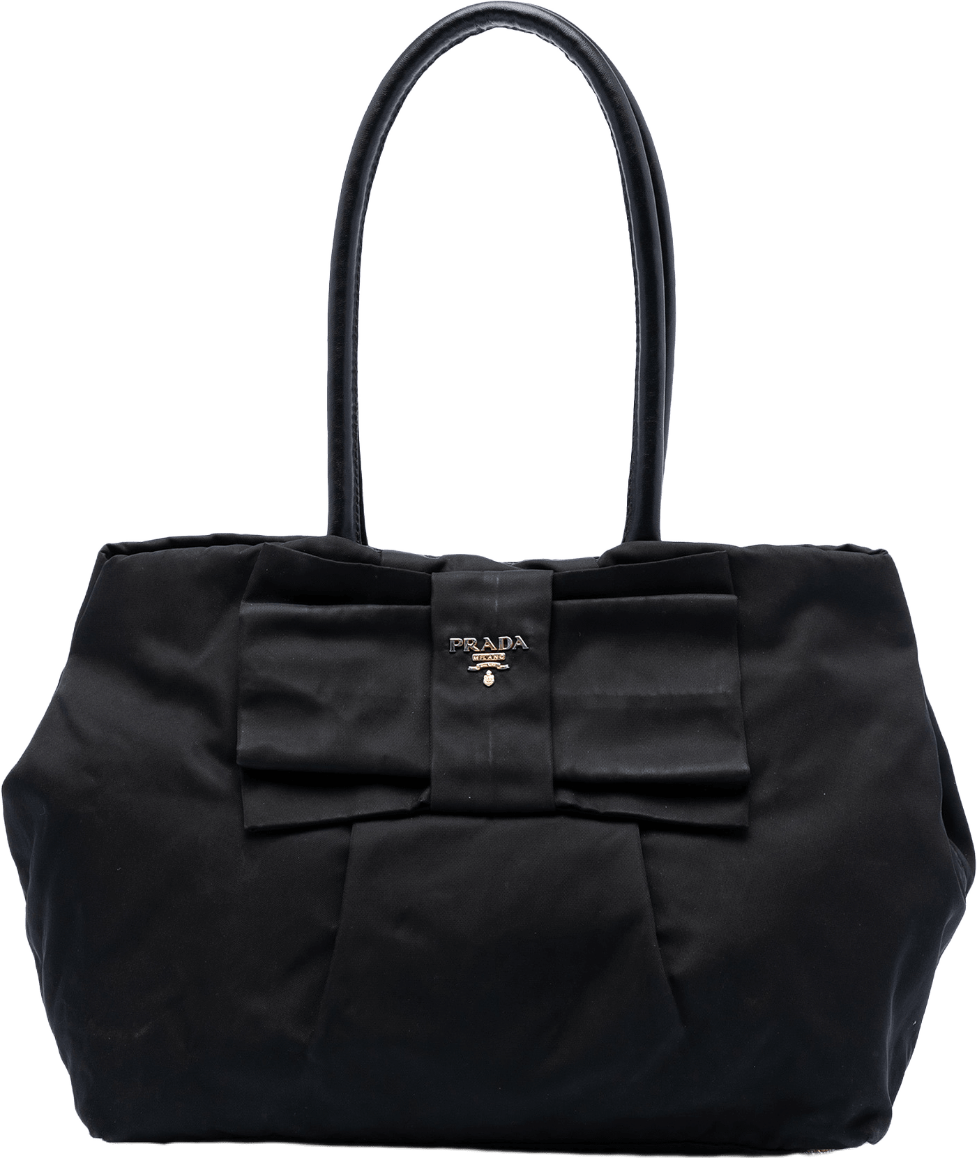 Prada Tessuto Fiocco Bow Handbag, från Luxclusif, i färgen black.
