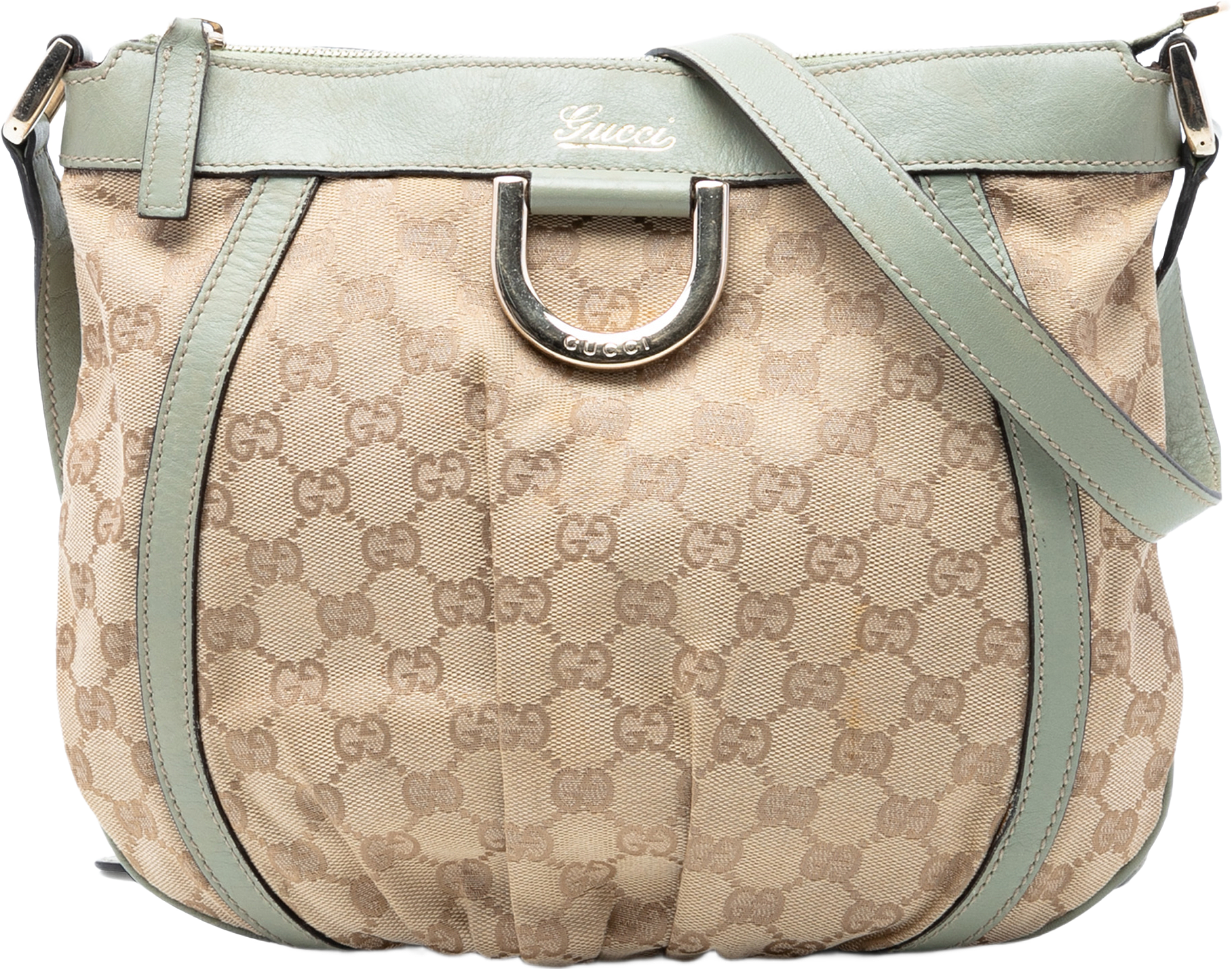 Gucci Gg Canvas Abbey D Ring Crossbody, från Luxclusif, i färgen beige.