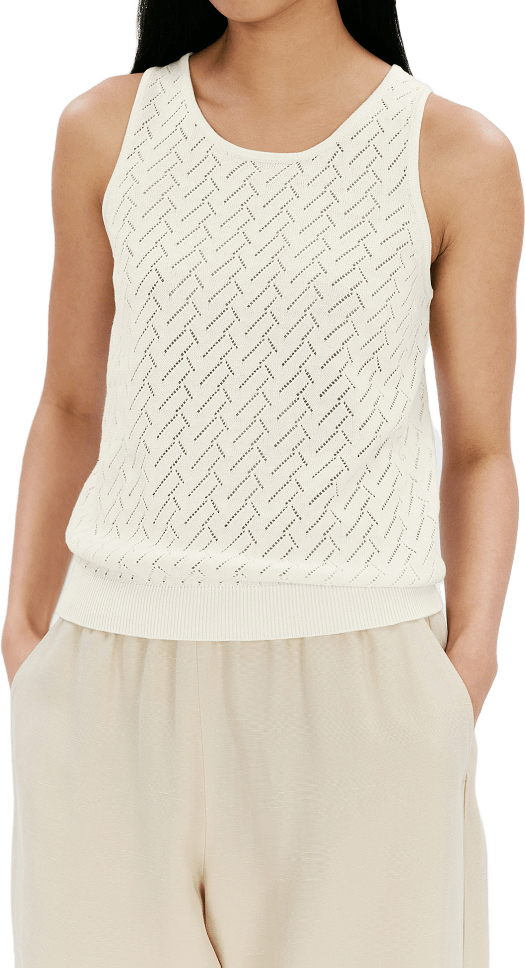 Debby W´s Knit, från ELVINE, i färgen offwhite.