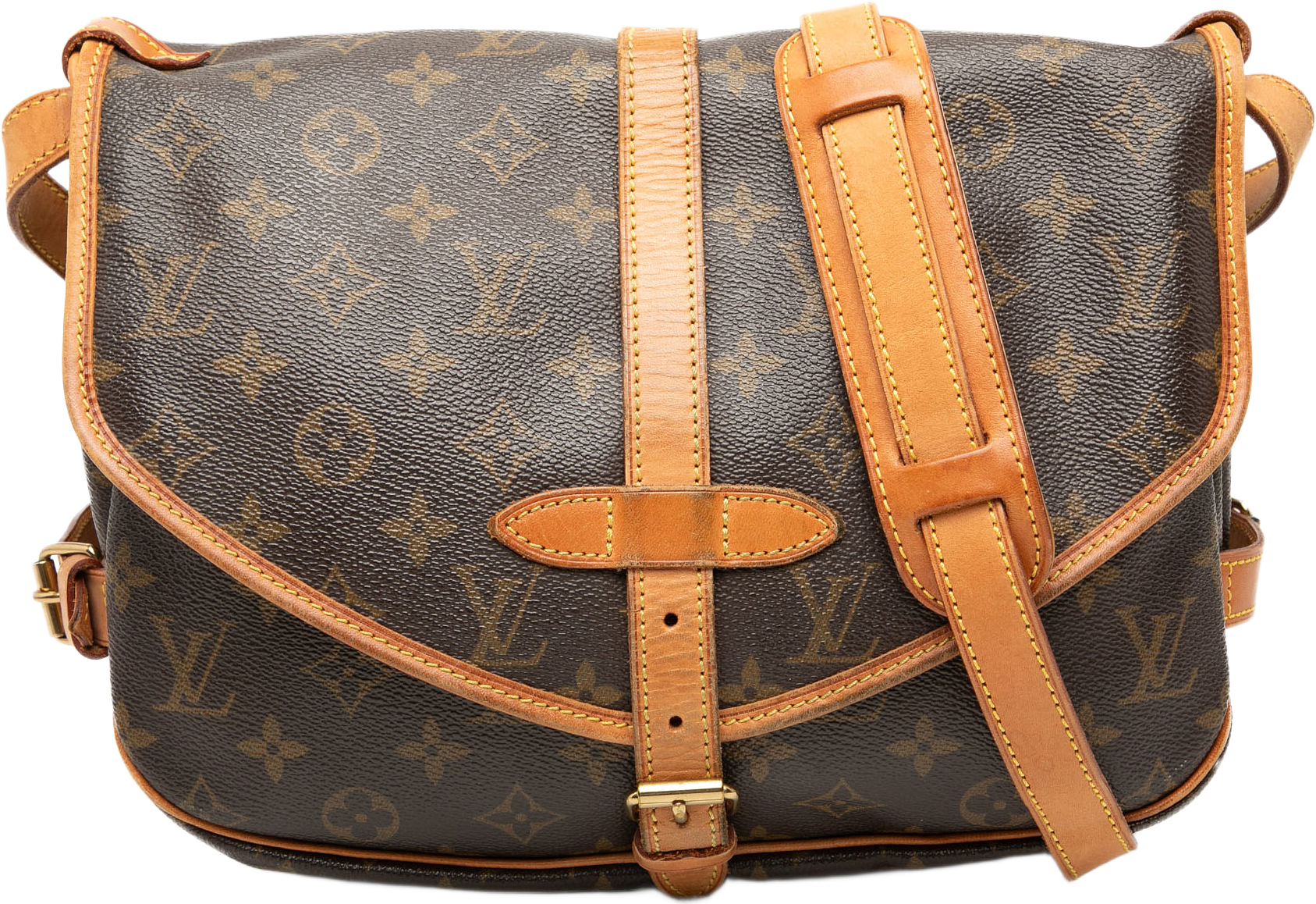Louis Vuitton Monogram Saumur 30, från Luxclusif, i färgen brown.