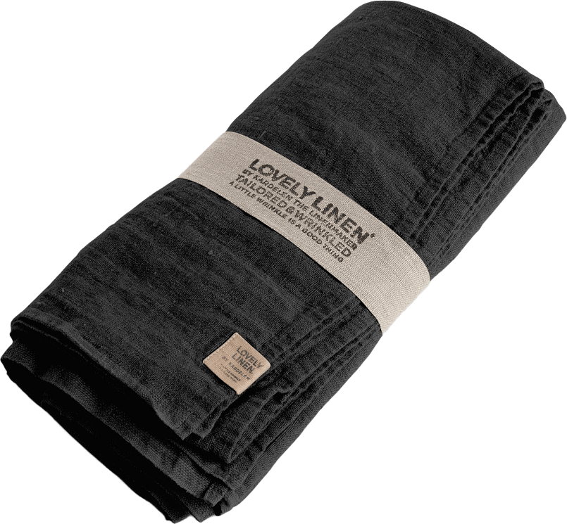 Duk Lovely I Tvättat Lin, från Lovely Linen, i färgen mörkgrå.