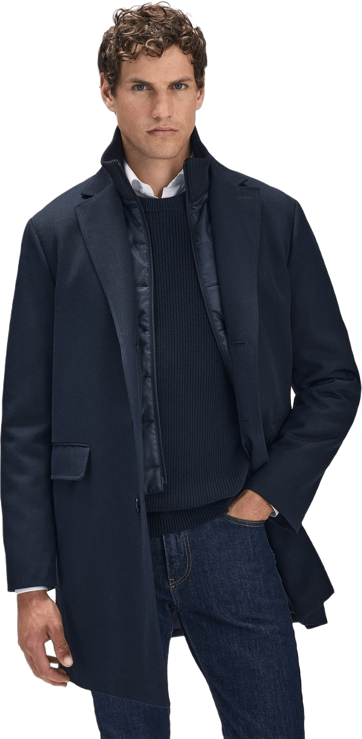 Single Coat Elvas, från John Henric, i färgen navy blue.