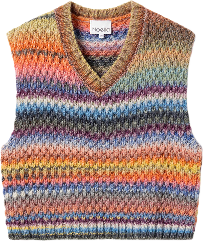Gio Knit Vest - Multi Mix, från Noella, i färgen multi mix.