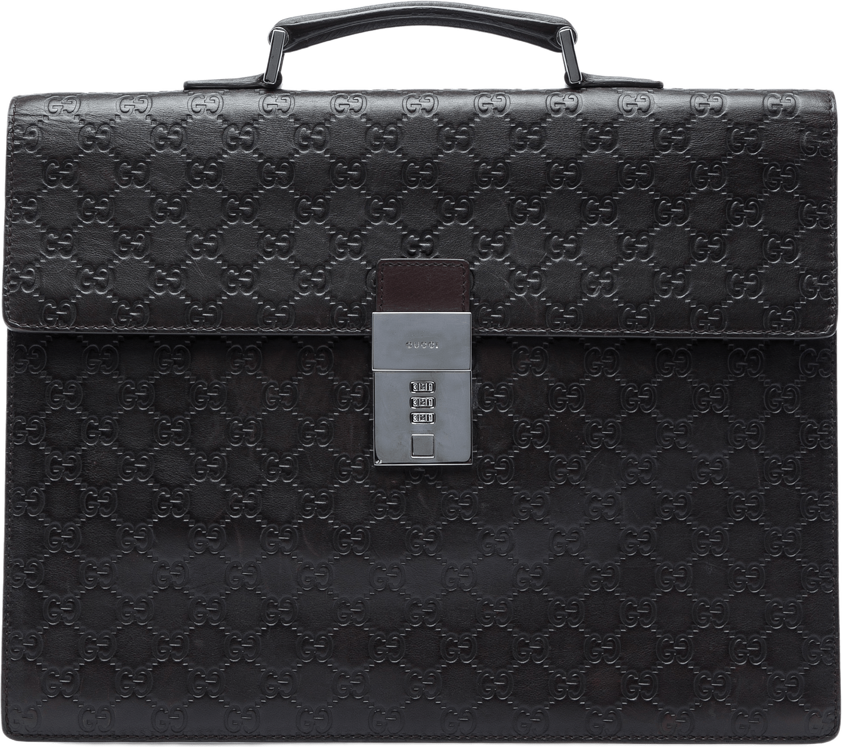 Gucci Guccissima Business Bag, från Luxclusif, i färgen svart.