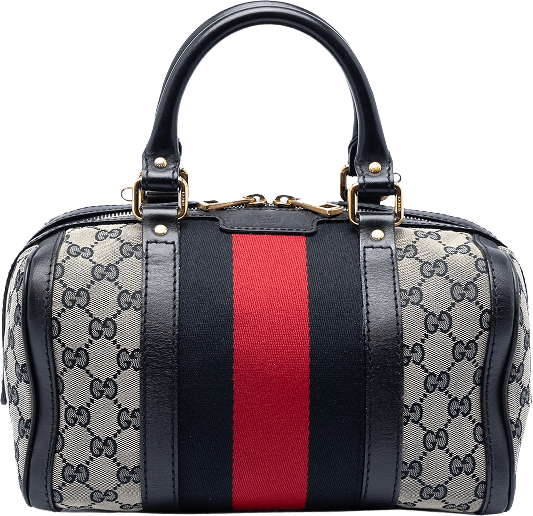 Gucci Small Gg Canvas Web Joy Boston Bag, från Luxclusif, i färgen beige.