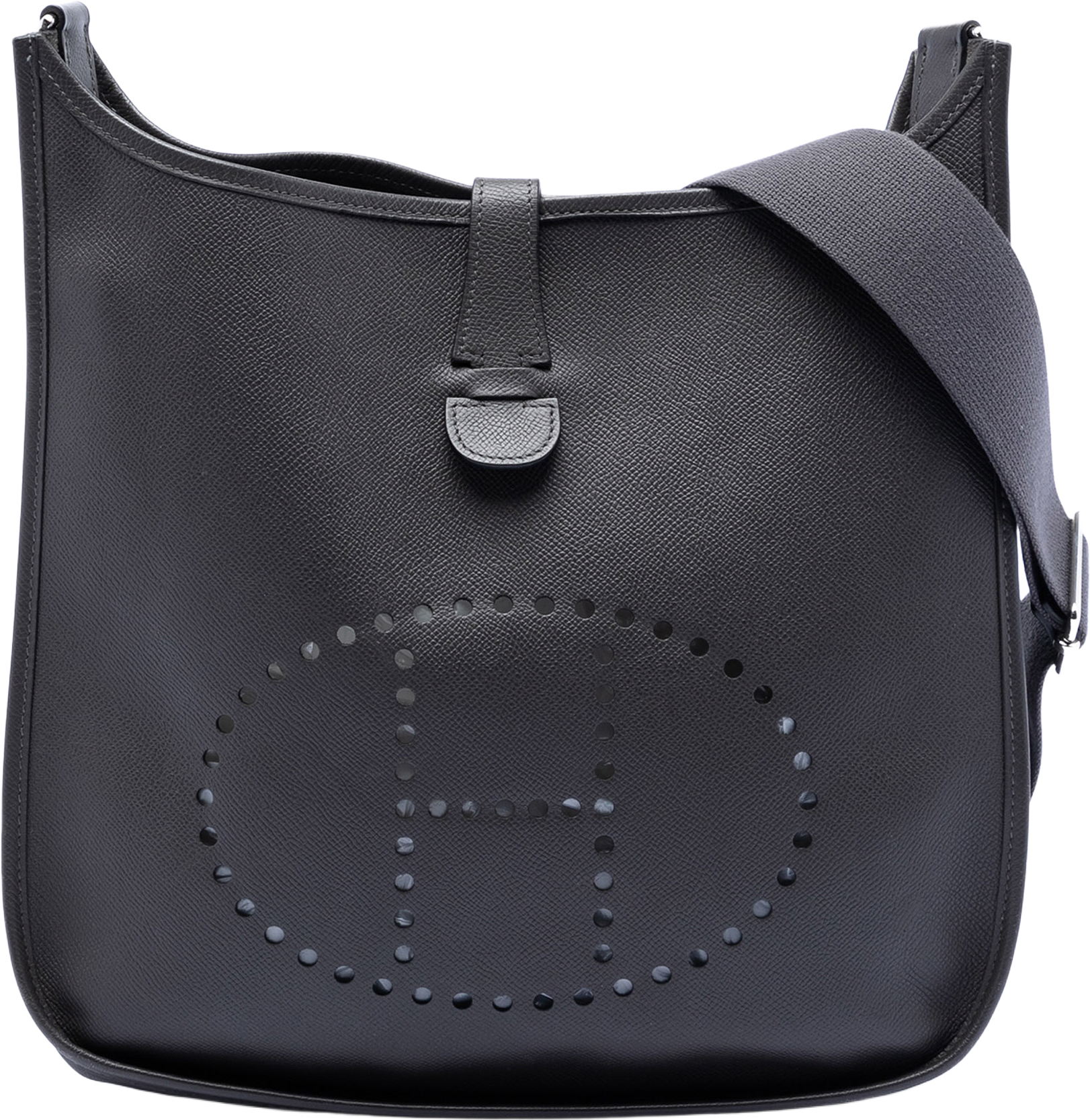 Hermès Epsom Evelyne Iii 33, från Luxclusif, i färgen charcoal.
