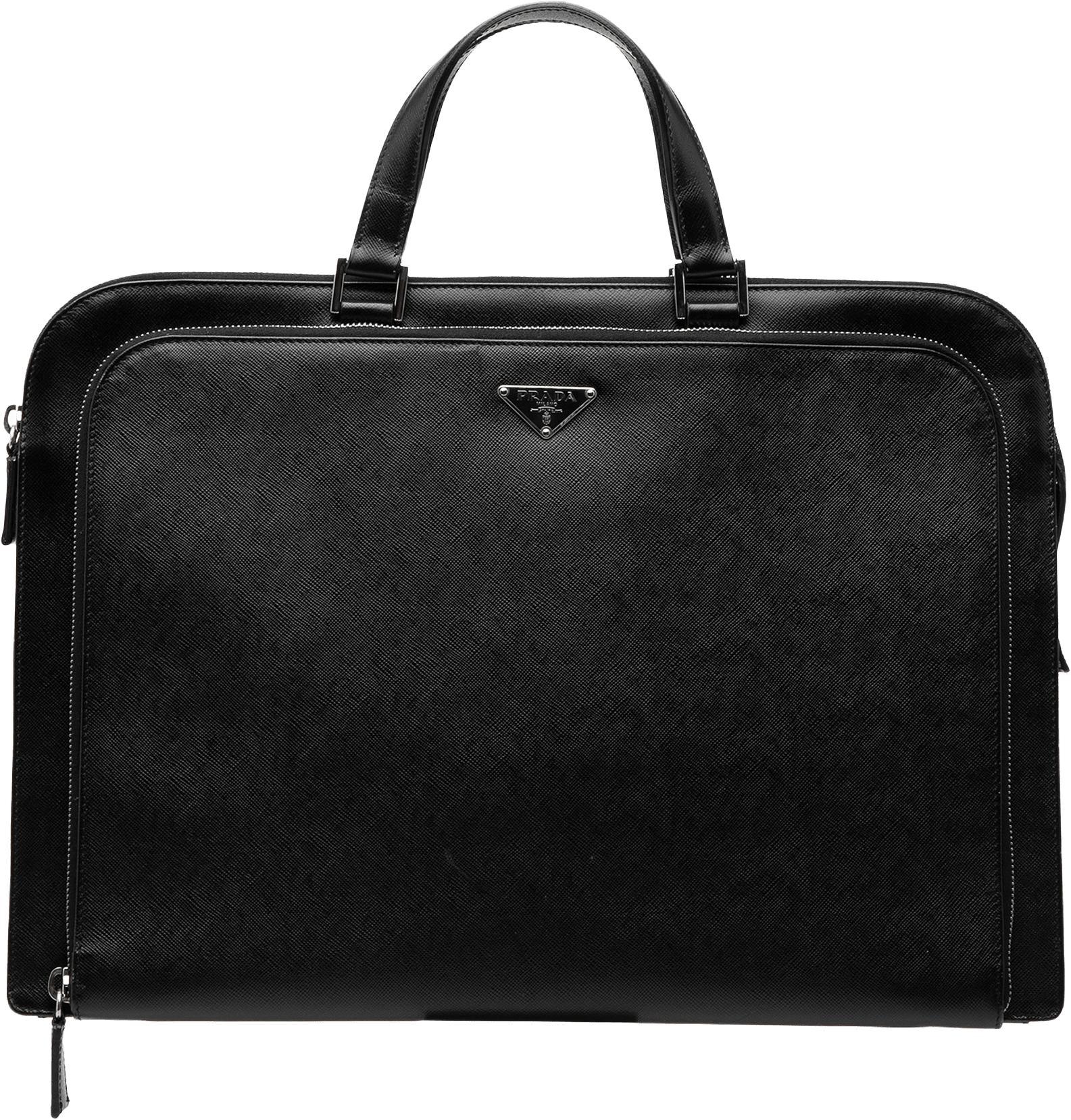 Prada Saffiano Business Bag, från Luxclusif, i färgen black.