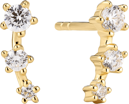 Örhänge Lucente Tre, från Sif Jakobs Jewellery, i färgen 18k gold plated.