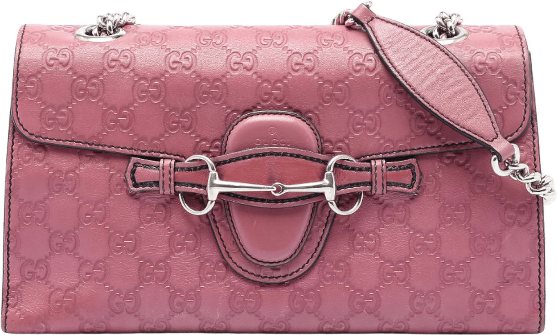Gucci Medium Guccissima Emily Shoulder Bag, från Luxclusif, i färgen pink.