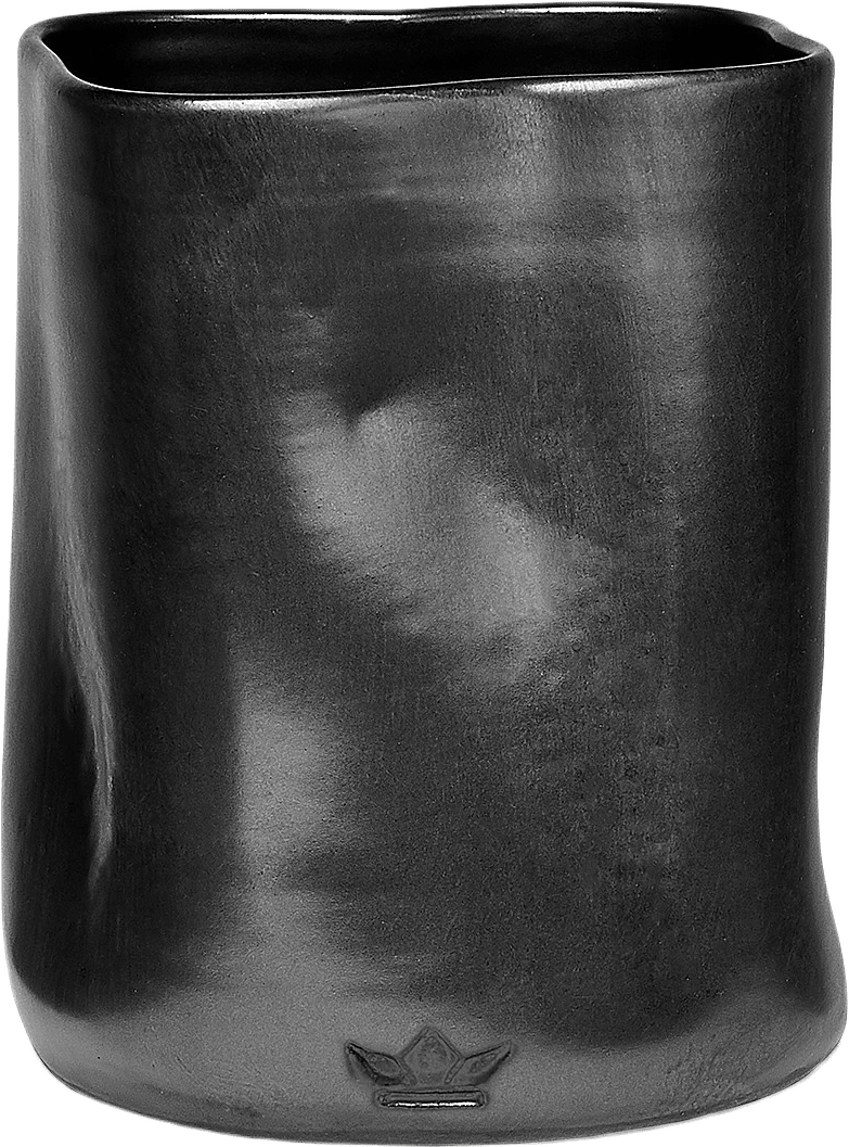 Buckligt Lerkärl 19x14,5cm, från Dutchdeluxes, i färgen black.