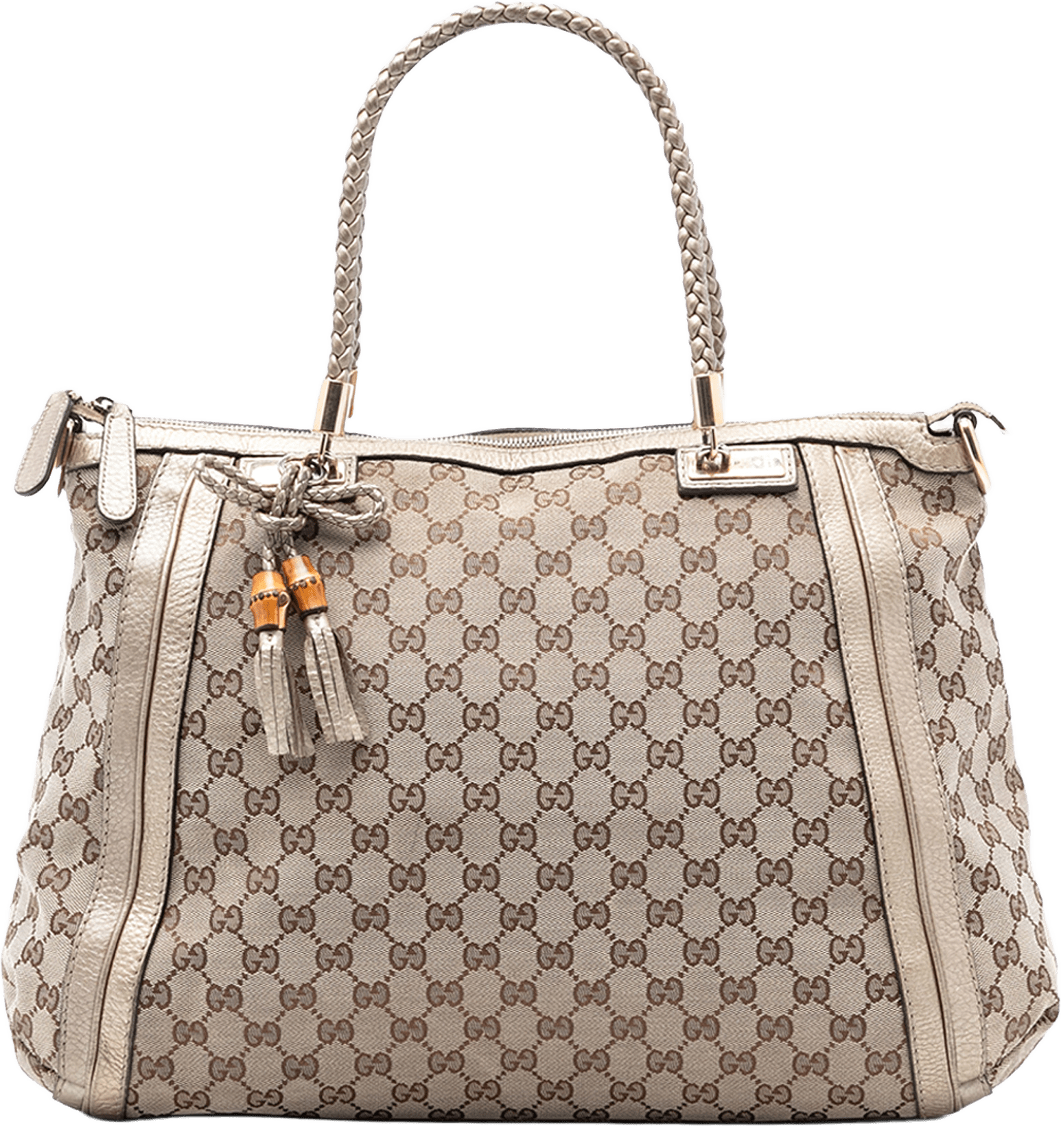 Gucci Gg Canvas Bella Convertible Tote, från Luxclusif, i färgen beige.